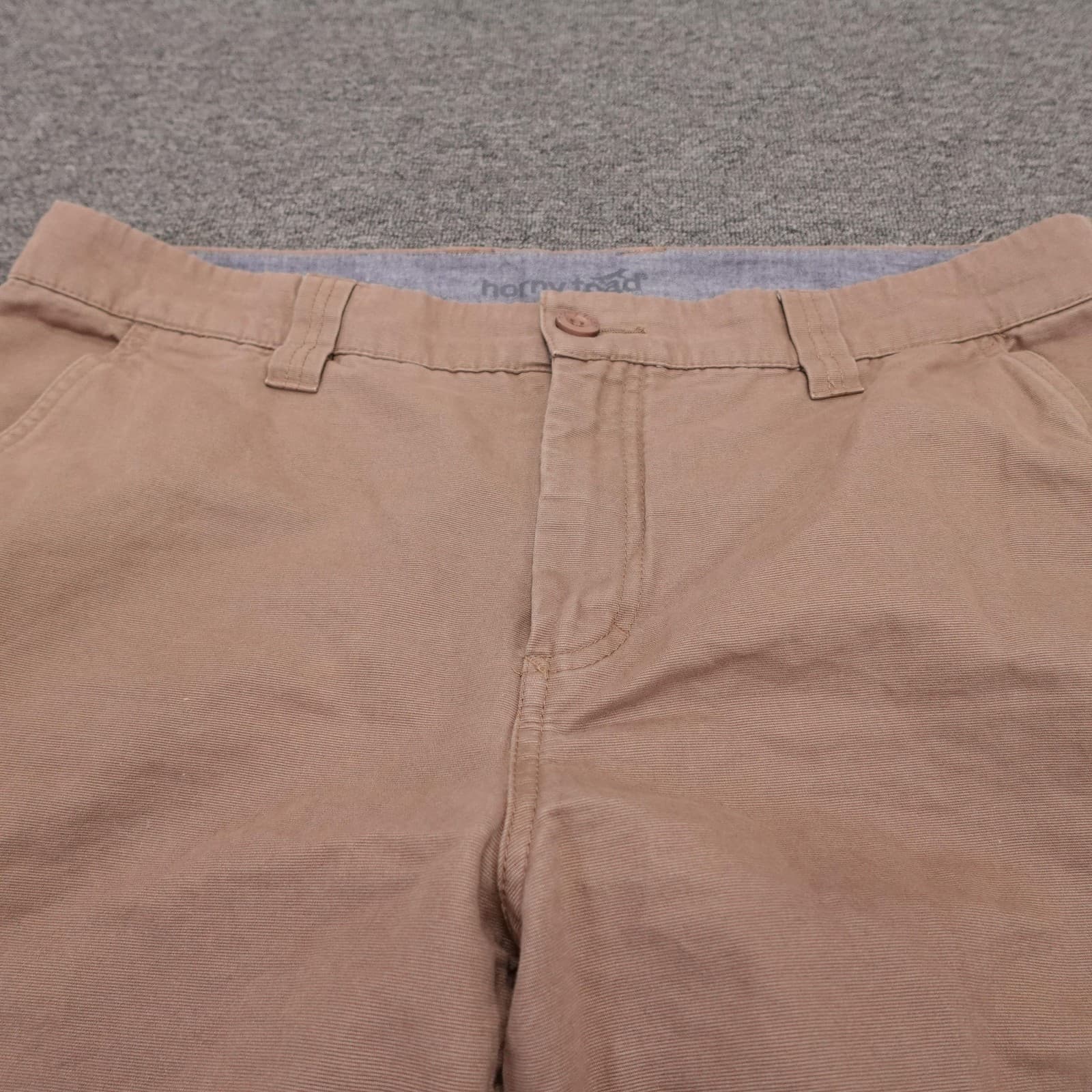 Horny Toad Cargo Shorts Mens 36 Beige Organic Cotton 11 Inseam Casual Outdoor - Thumbnail 2