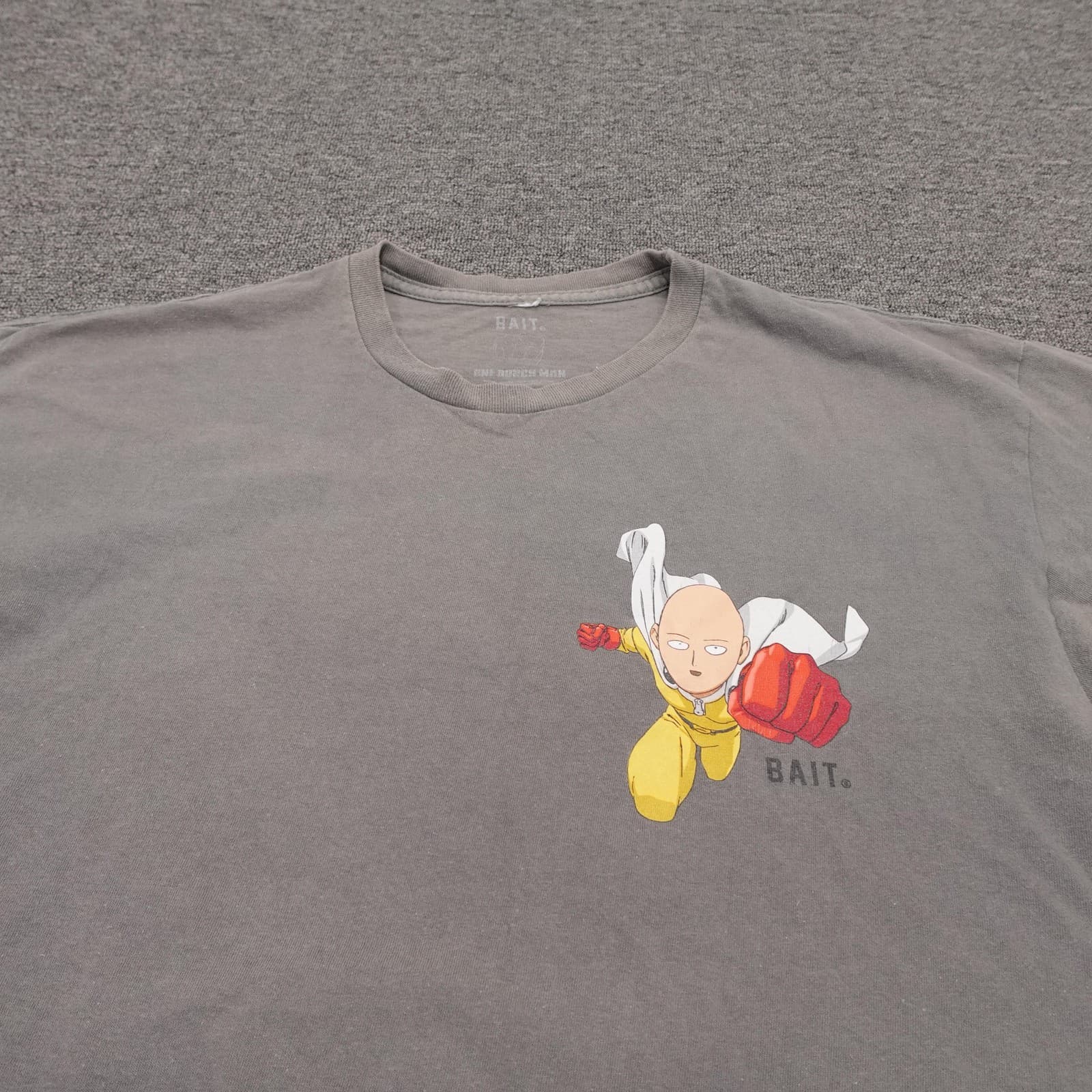 One Punch Man Shirt Mens XL Gray BAIT Saitama Villains Anime Double Sided - Thumbnail 2