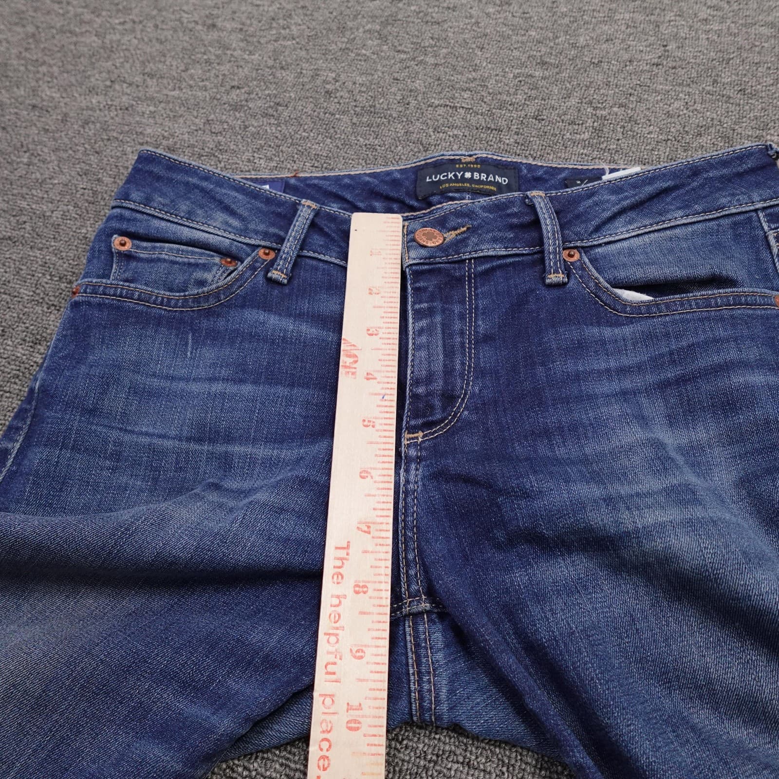 Lucky Brand Jeans Womens 2/26 Blue Medium Mid Rise Skinny Lolita Ankle Denim - Thumbnail 12