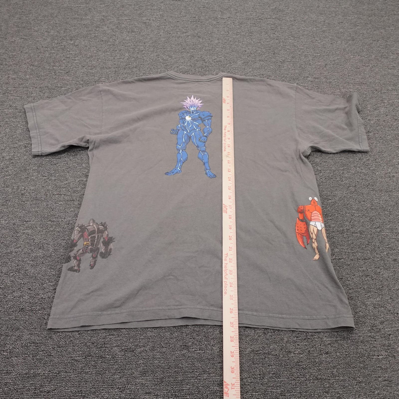 One Punch Man Shirt Mens XL Gray BAIT Saitama Villains Anime Double Sided - Thumbnail 10