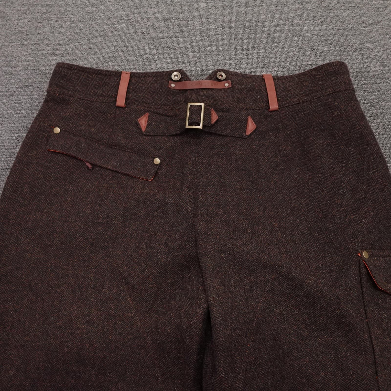Alps & Meters Snow Pants Mens Large Brown Alpine Winter Trouser Wool Ski - Thumbnail 10