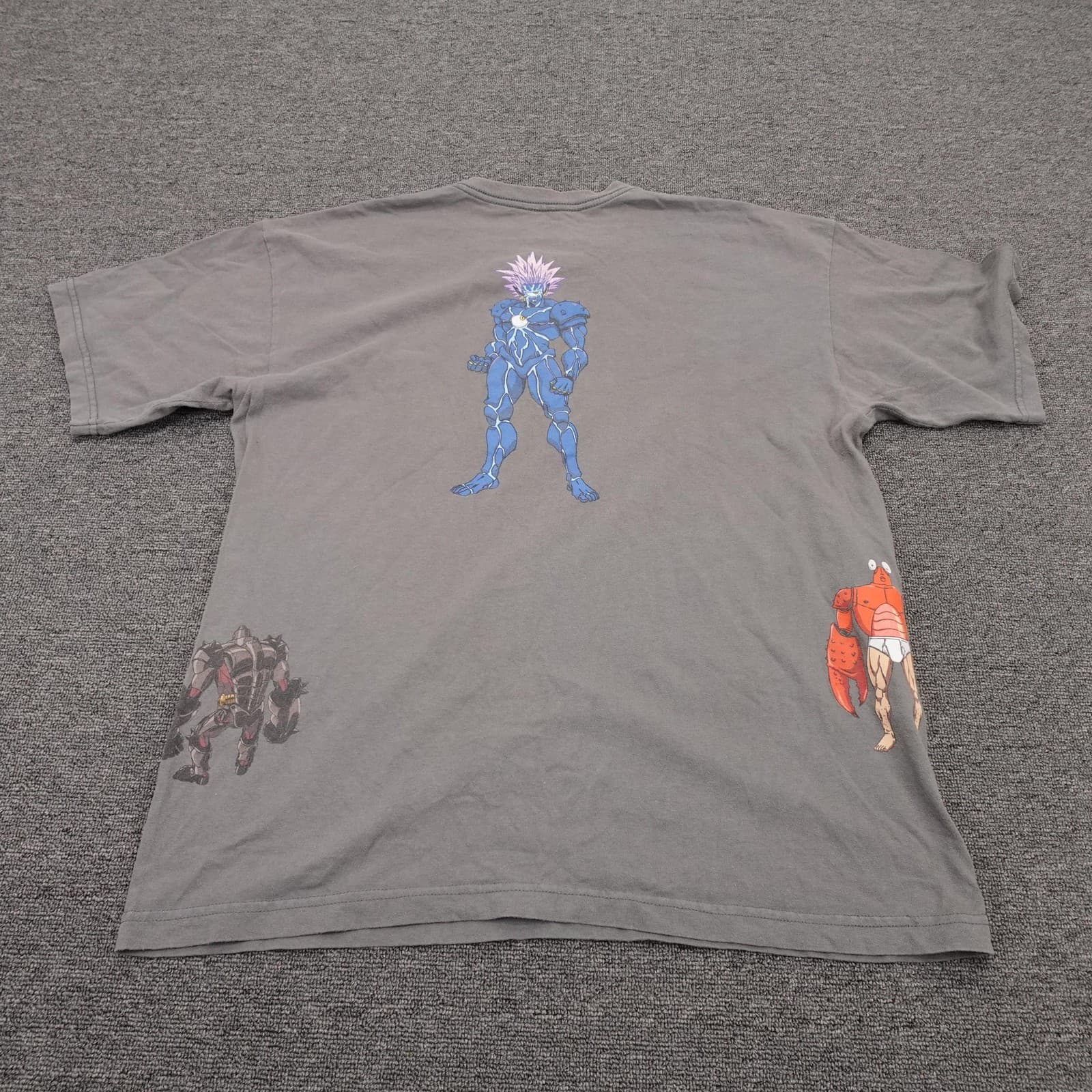 One Punch Man Shirt Mens XL Gray BAIT Saitama Villains Anime Double Sided - Thumbnail 8