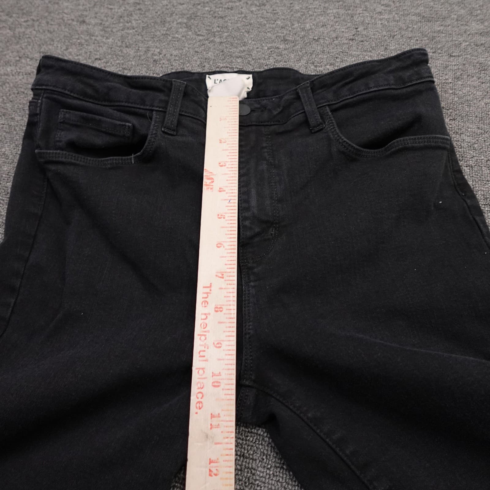 L'AGENCE Jeans Womens 31 Black Charcoal Wash Mid Rise Slim Skinny 31x30 Denim - Thumbnail 9