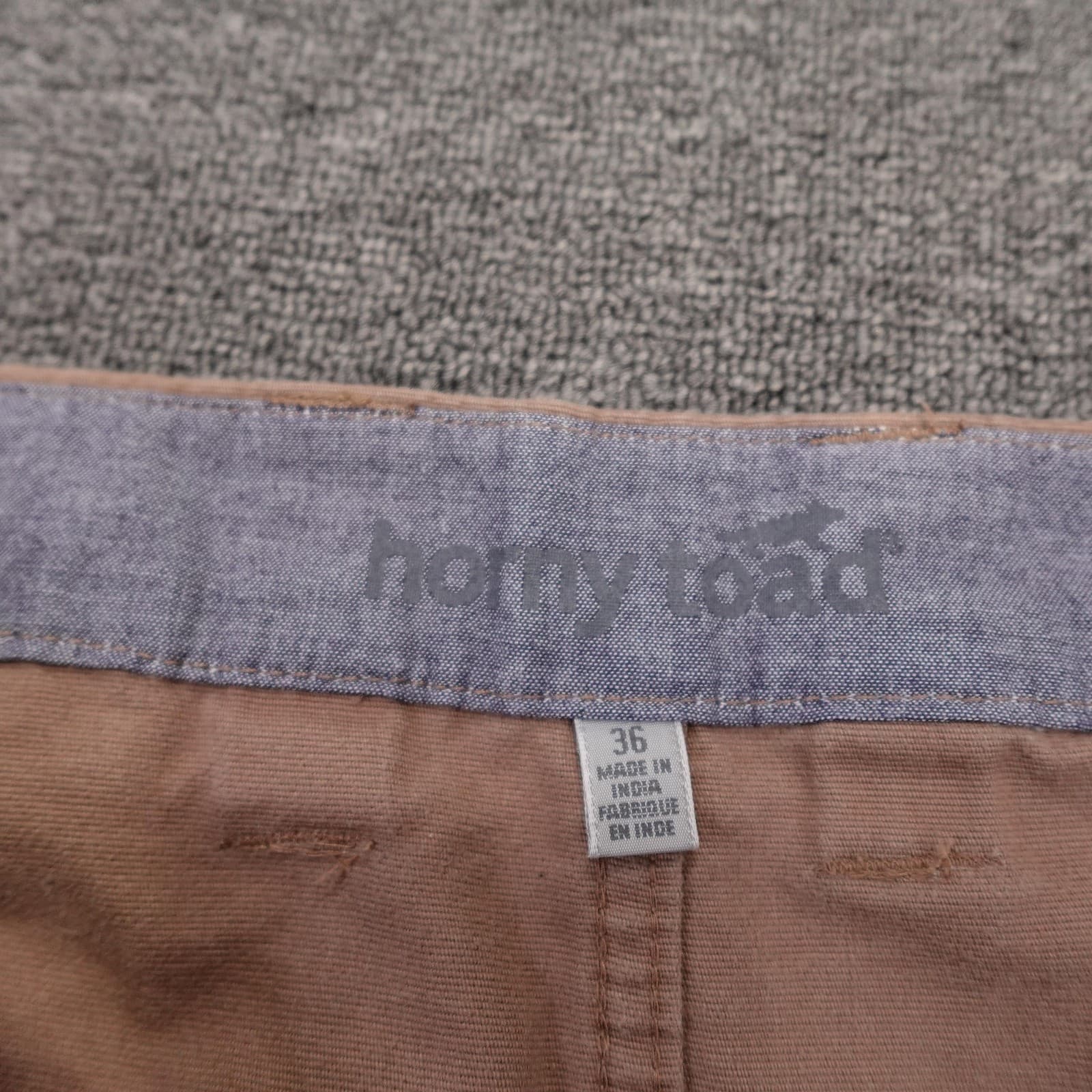 Horny Toad Cargo Shorts Mens 36 Beige Organic Cotton 11 Inseam Casual Outdoor - Thumbnail 3