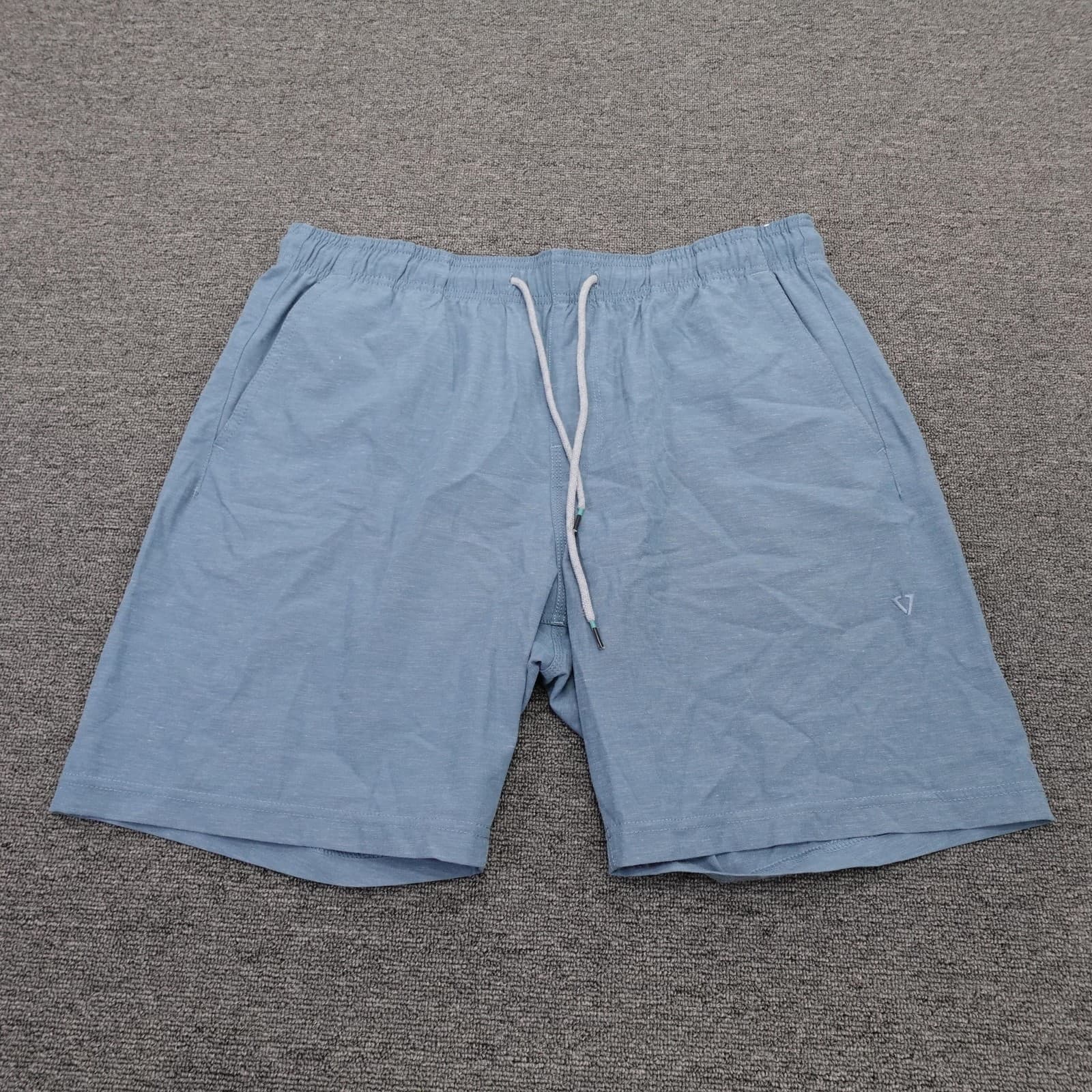 Vissla Swim Shorts Mens XL Blue Solid Quick Dry Stretch Drawstring Pockets