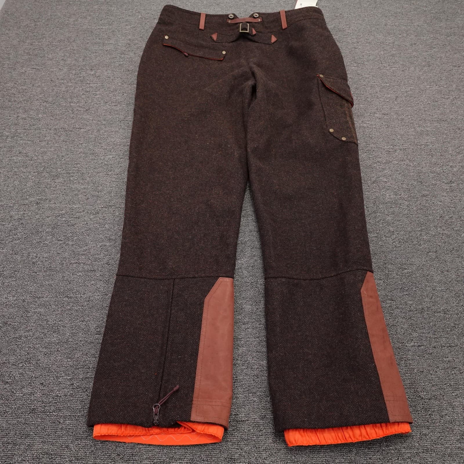 Alps & Meters Snow Pants Mens Large Brown Alpine Winter Trouser Wool Ski - Thumbnail 12