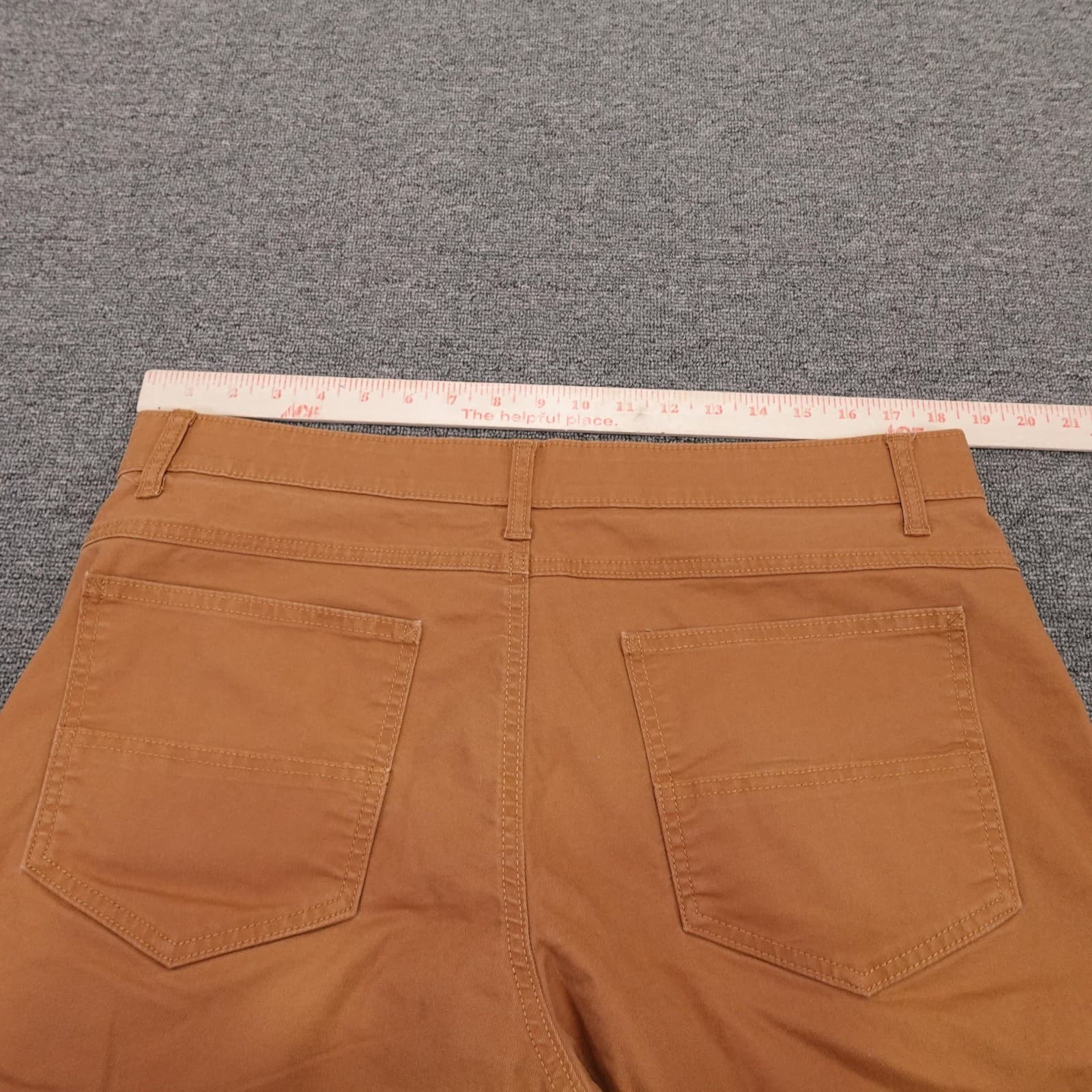 Brahma Shorts Mens 36 Brown Canvas Chino Stretch 11 Inseam Workwear Casual - Thumbnail 5