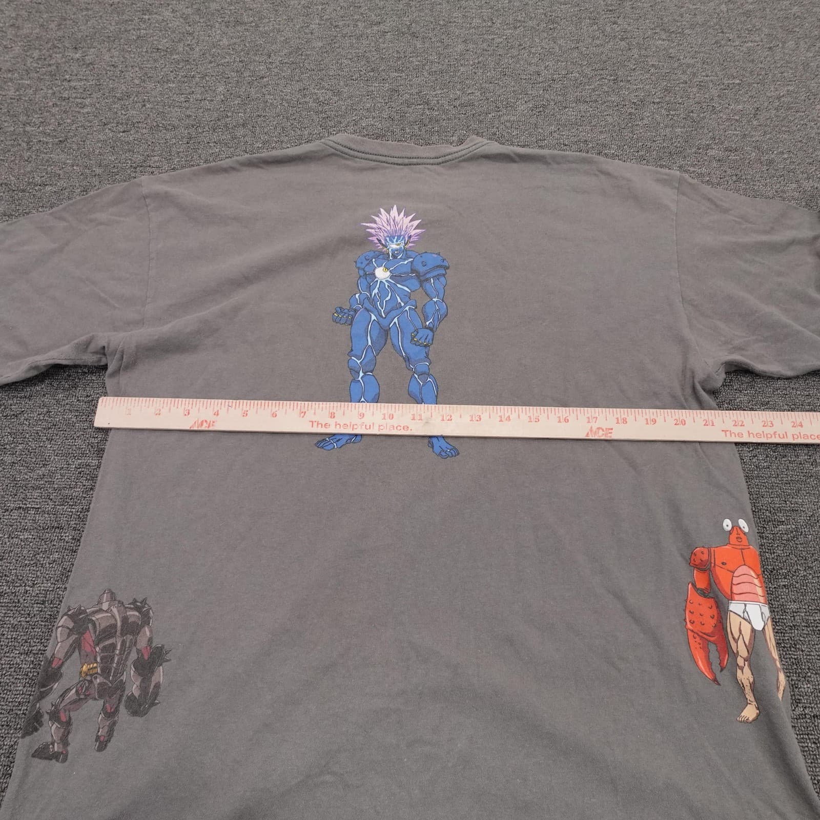 One Punch Man Shirt Mens XL Gray BAIT Saitama Villains Anime Double Sided - Thumbnail 9