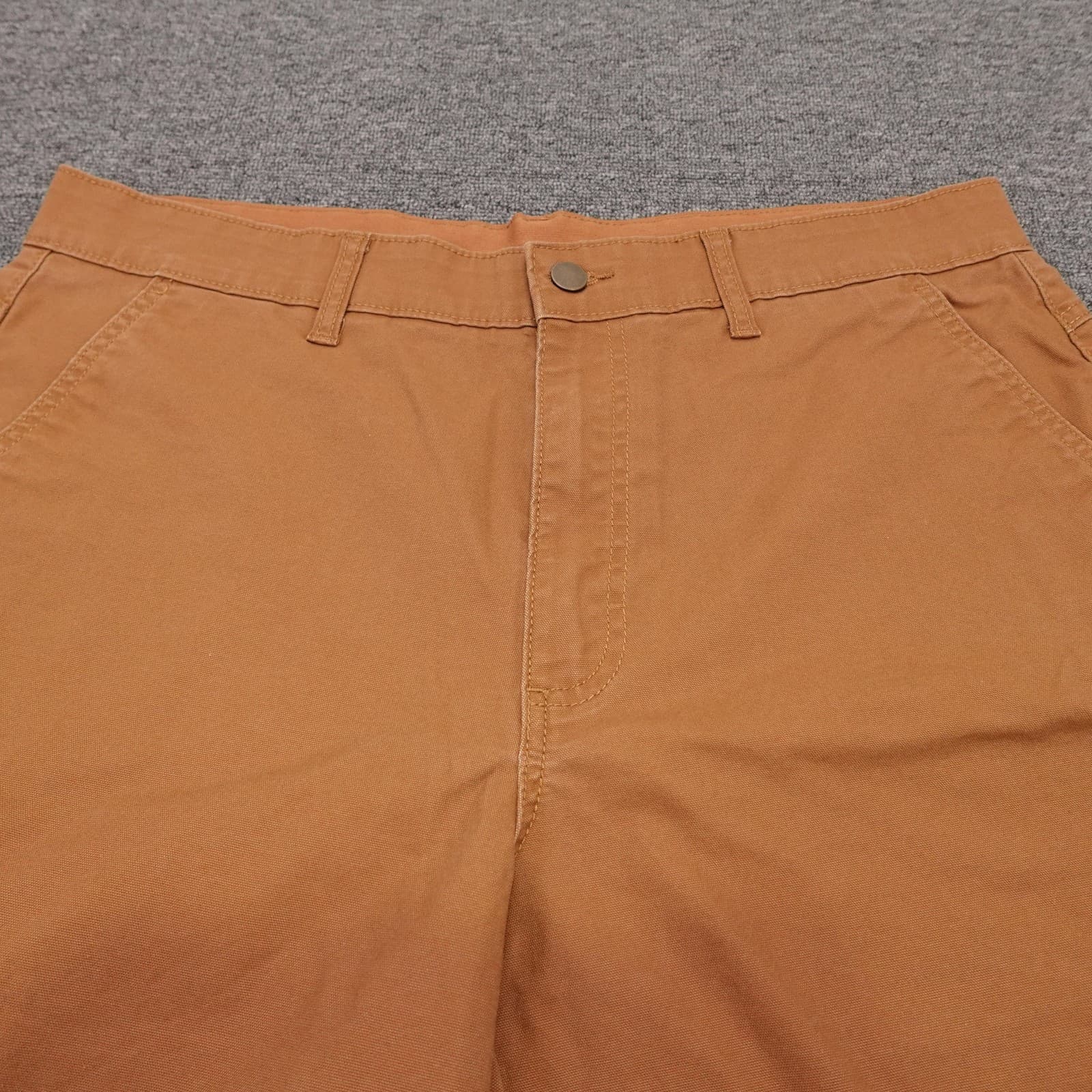 Brahma Shorts Mens 36 Brown Canvas Chino Stretch 11 Inseam Workwear Casual - Thumbnail 2