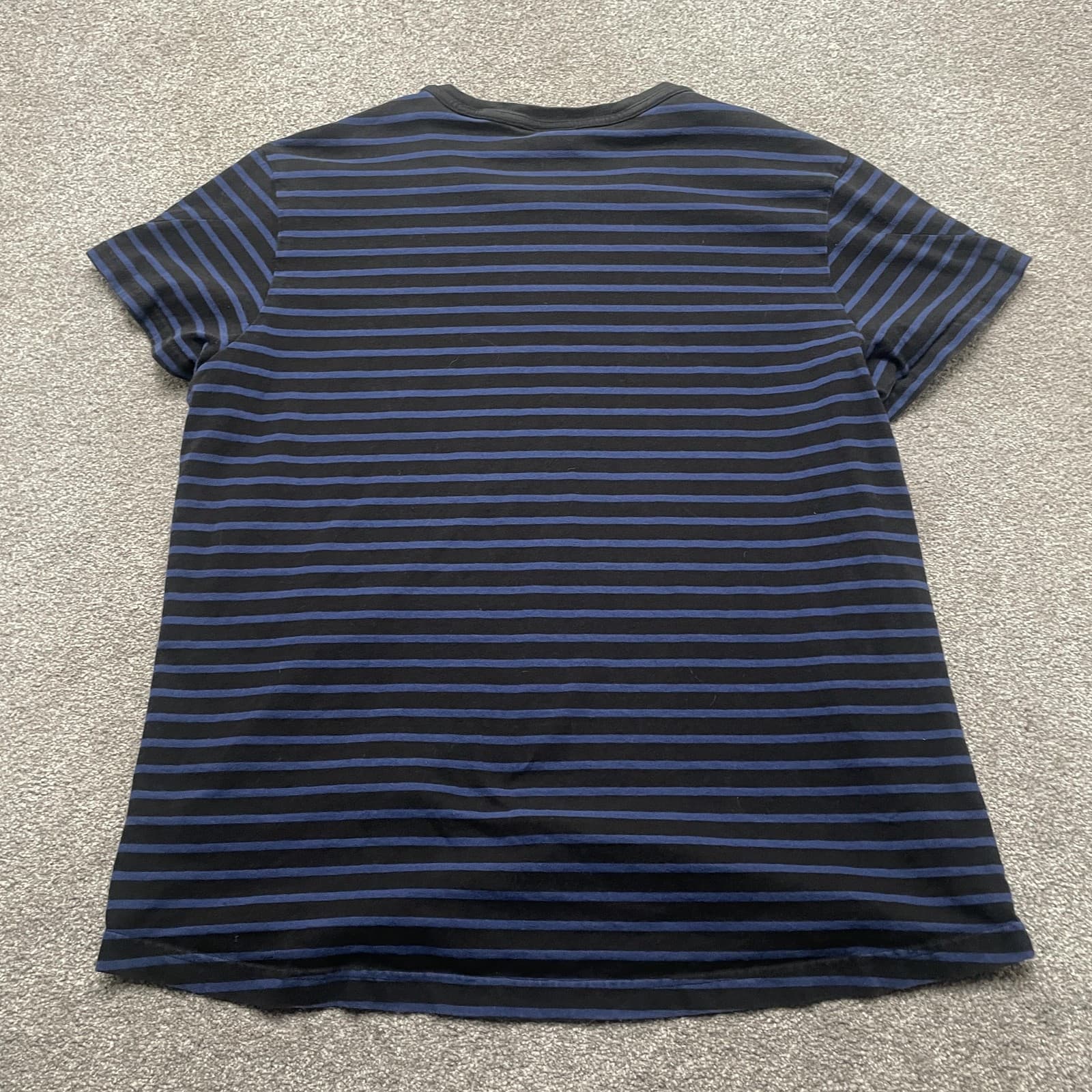 G-Star RAW Shirt Mens 2XL Black Blue Striped Crewneck Short Sleeve Logo Casual - Thumbnail 6