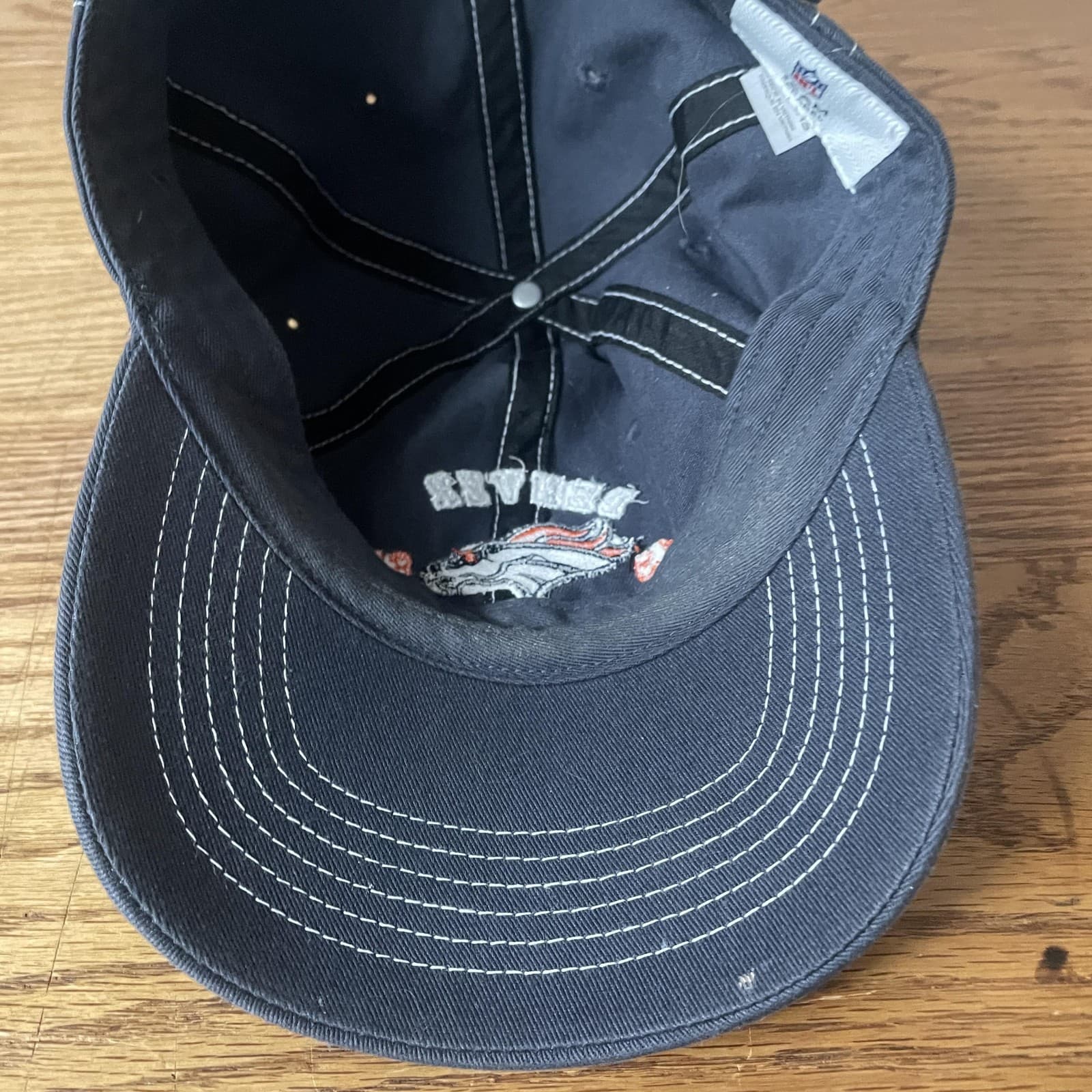 Denver Broncos Hat Cap Strap Back Womens Gray NFL Team Apparel Football Est 1960 - Thumbnail 5