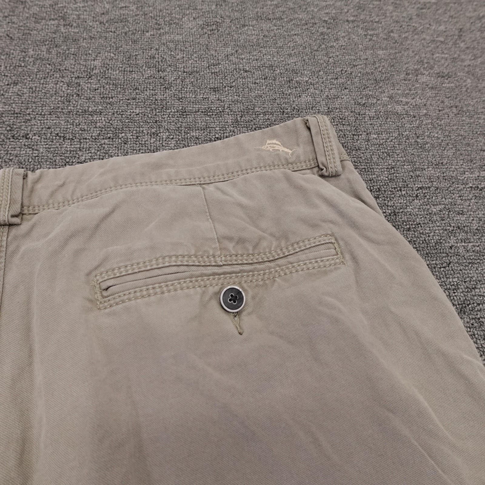 Tommy Bahama Shorts Mens 36 Beige Tencel Lyocell Chino Stretch 10 Inseam Casual - Thumbnail 4