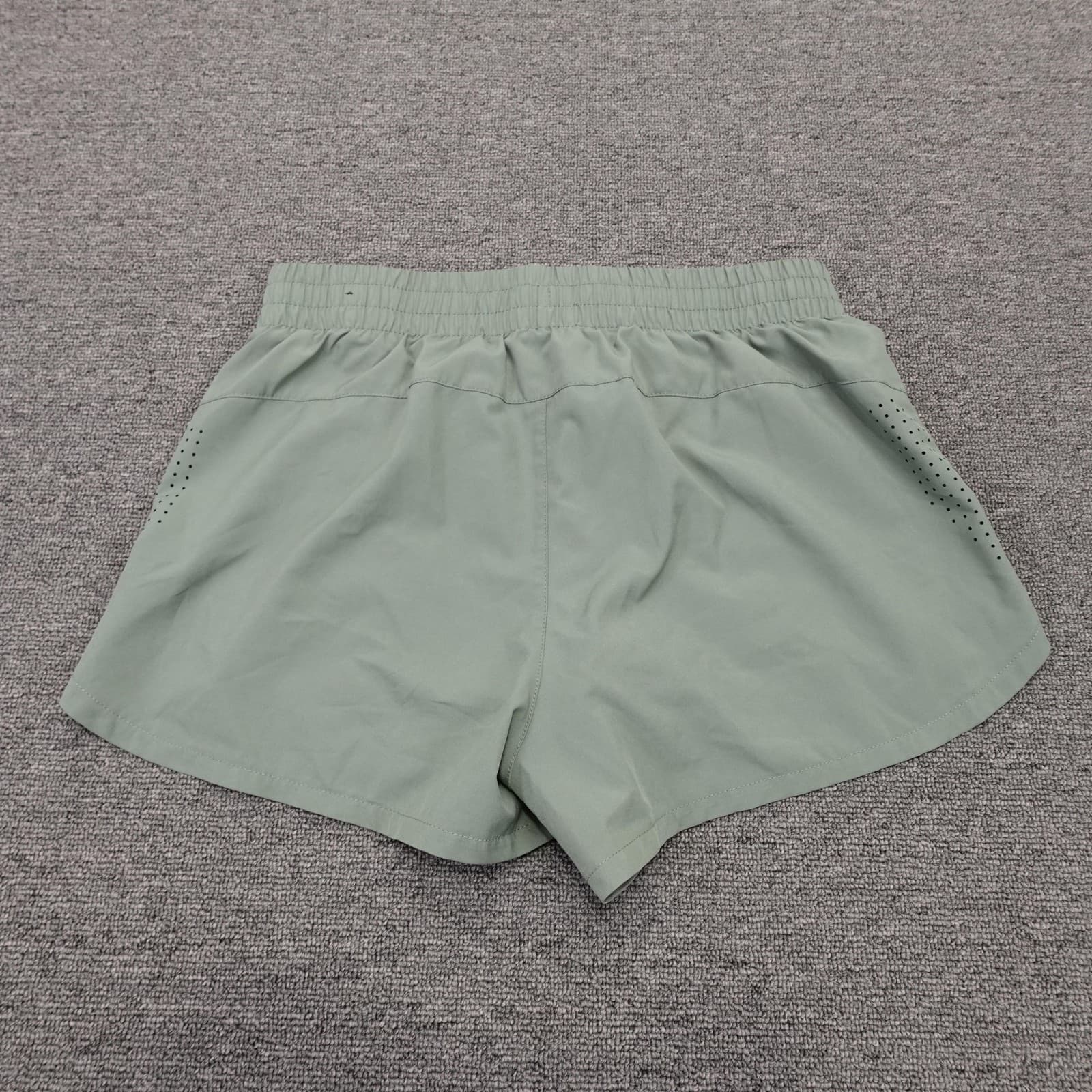 ASICS Shorts Womens Small Green Lined 4.5 In Inseam Running Drawstring Pockets - Thumbnail 4