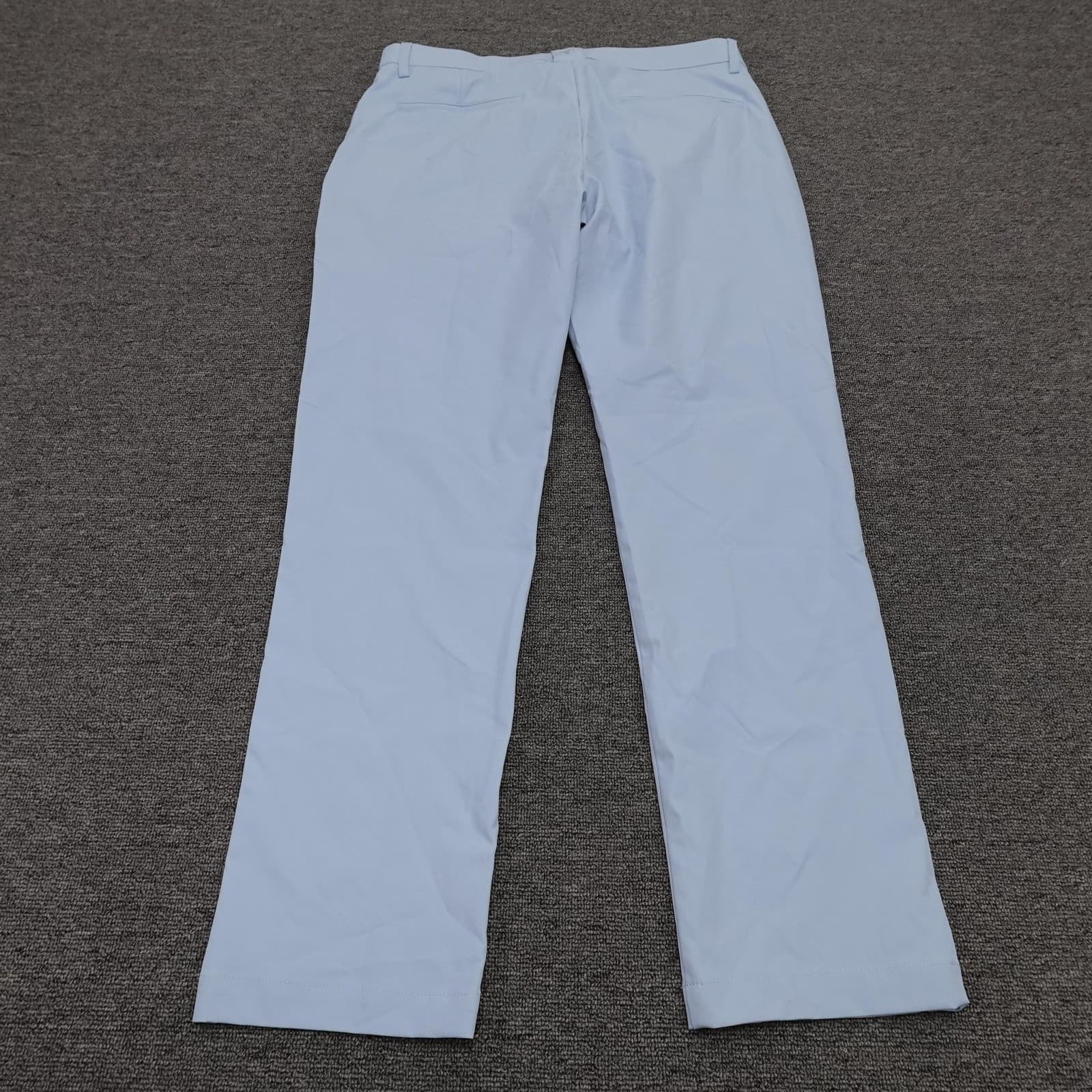 MAELREG Proflex Pants Mens 32x30 Light Blue Microfiber Chino Straight Leg Casual - Thumbnail 6