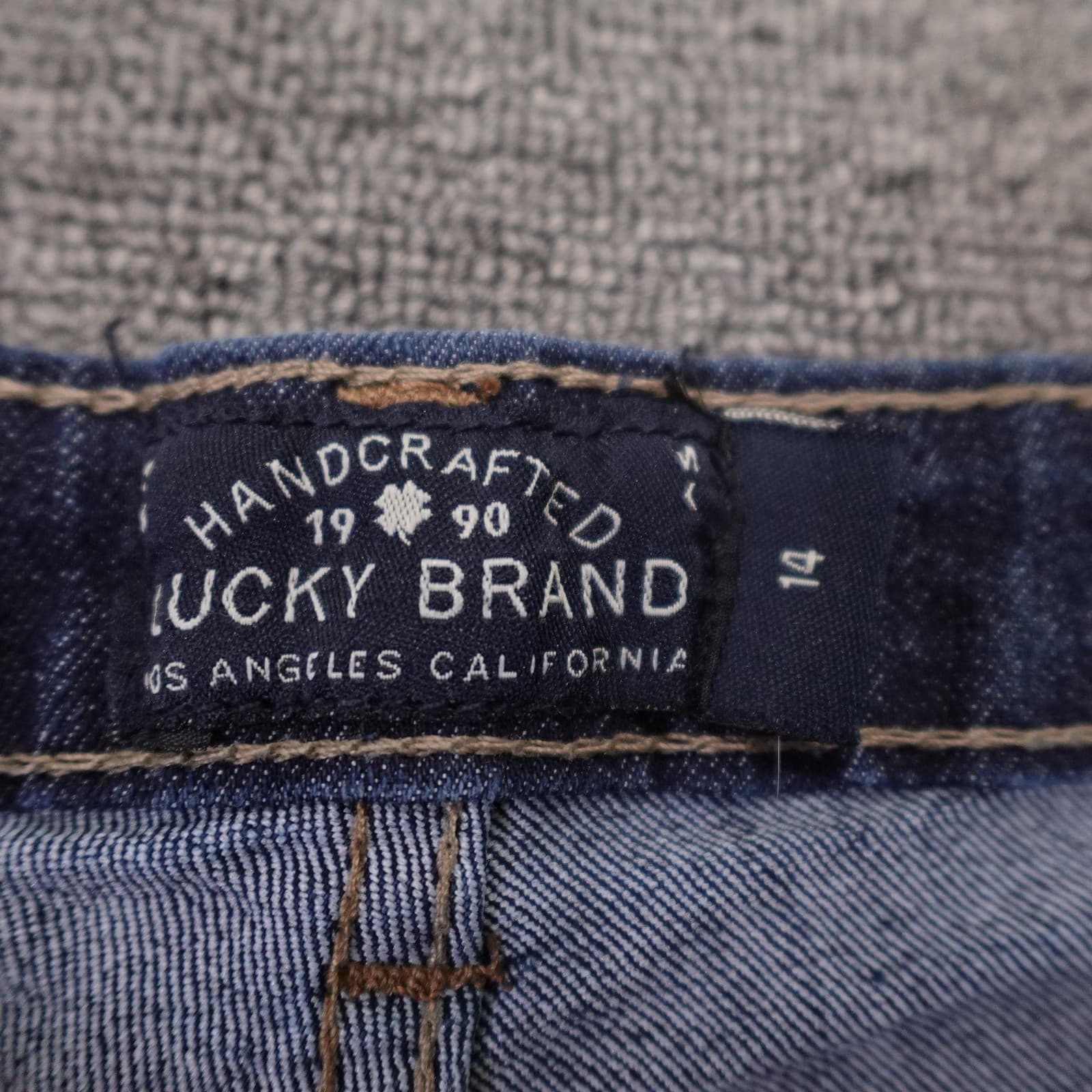 Lucky Brand Shorts Girls 14 Blue Denim Riley Short Cutoff Distressed 3 Inseam - Thumbnail 3