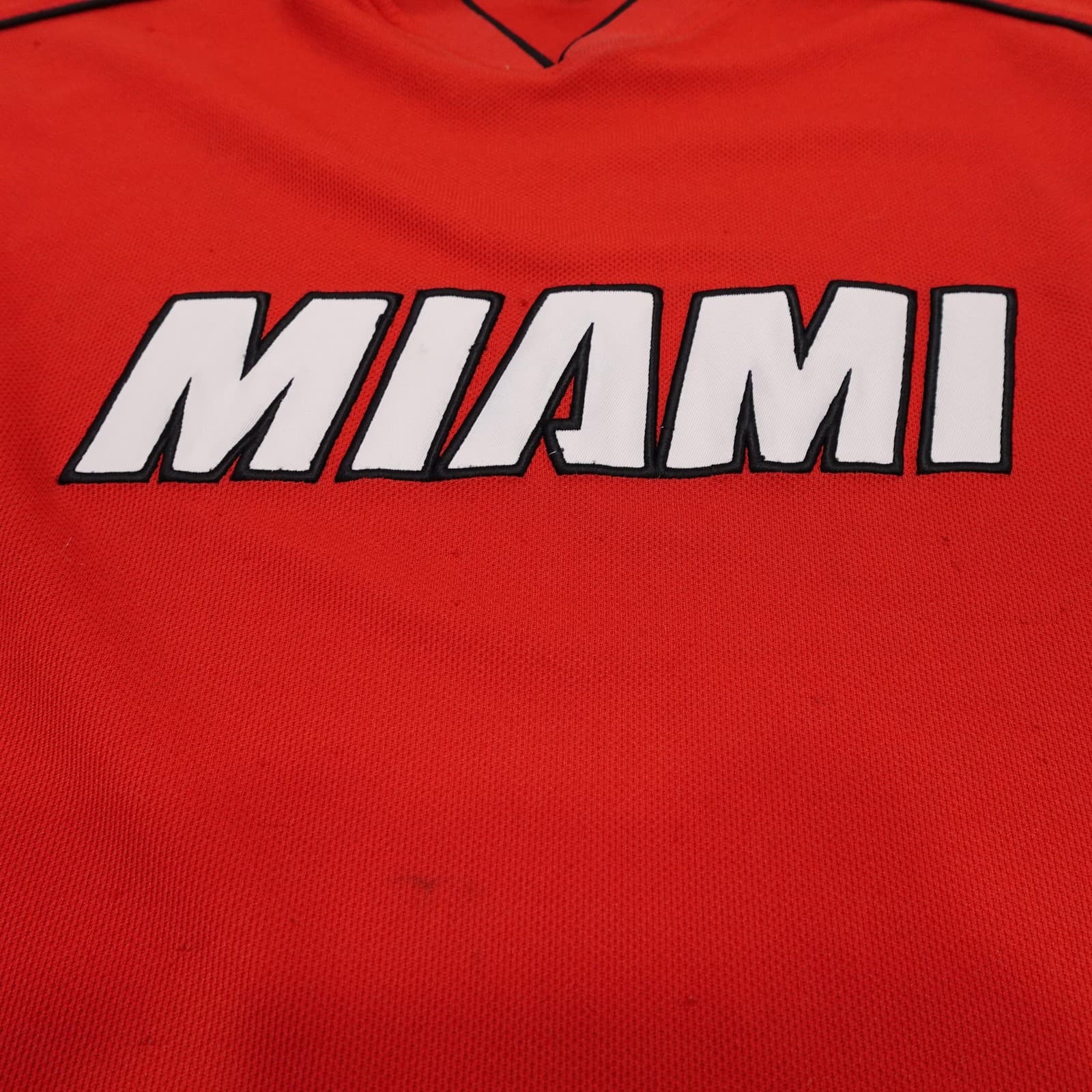 Vintage Miami Heat Jersey Mens XL Red NBA Basketball Reebok Warm Up Pullover - Thumbnail 3