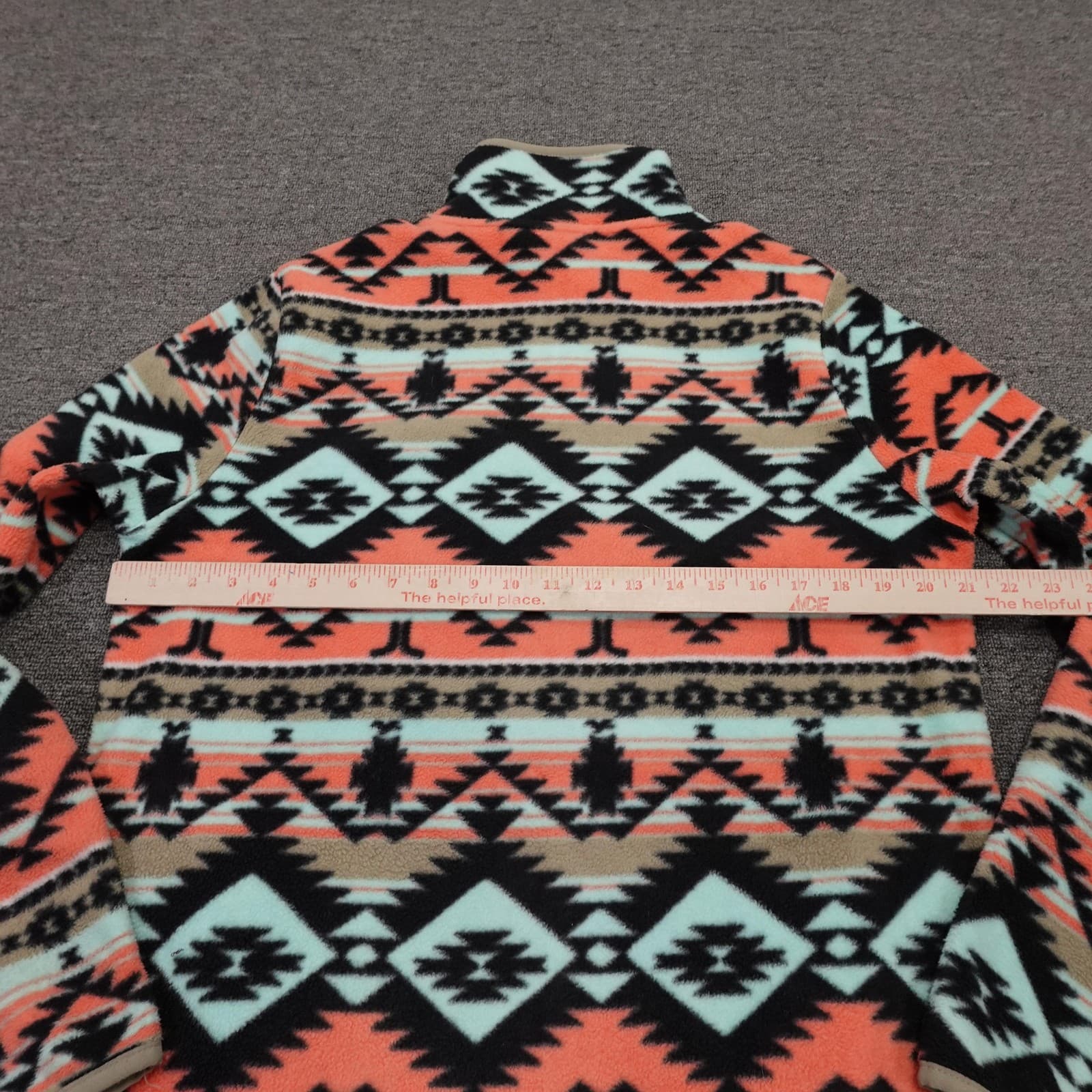 WeSC Jacket Mens Medium Moritz Aztec Fleece Full Zip Outdoor Hiking M414575T - Thumbnail 7