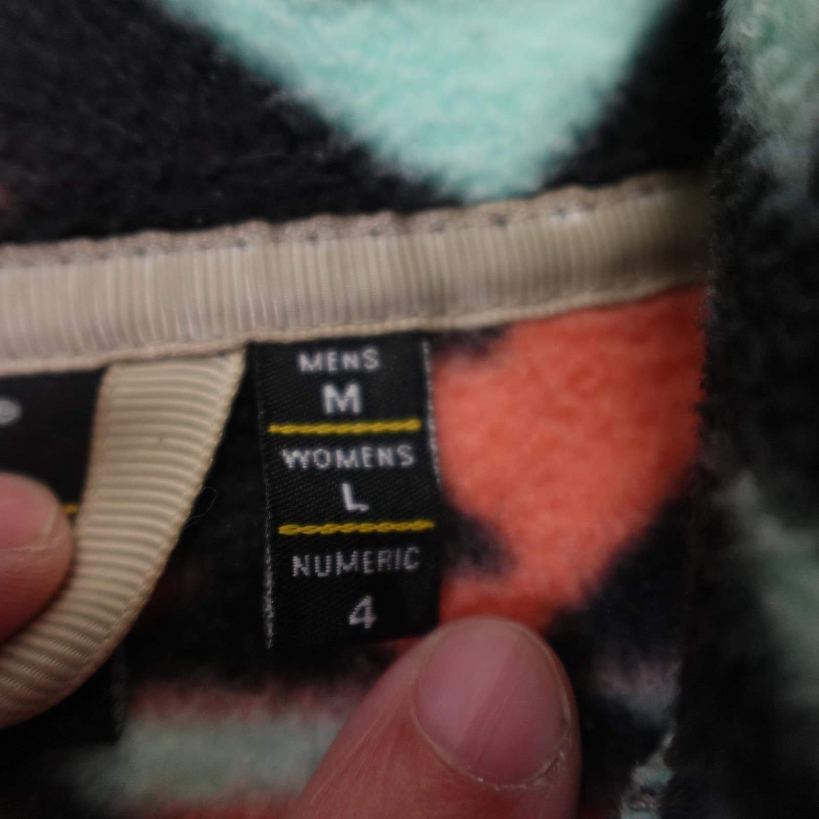 WeSC Jacket Mens Medium Moritz Aztec Fleece Full Zip Outdoor Hiking M414575T - Thumbnail 5