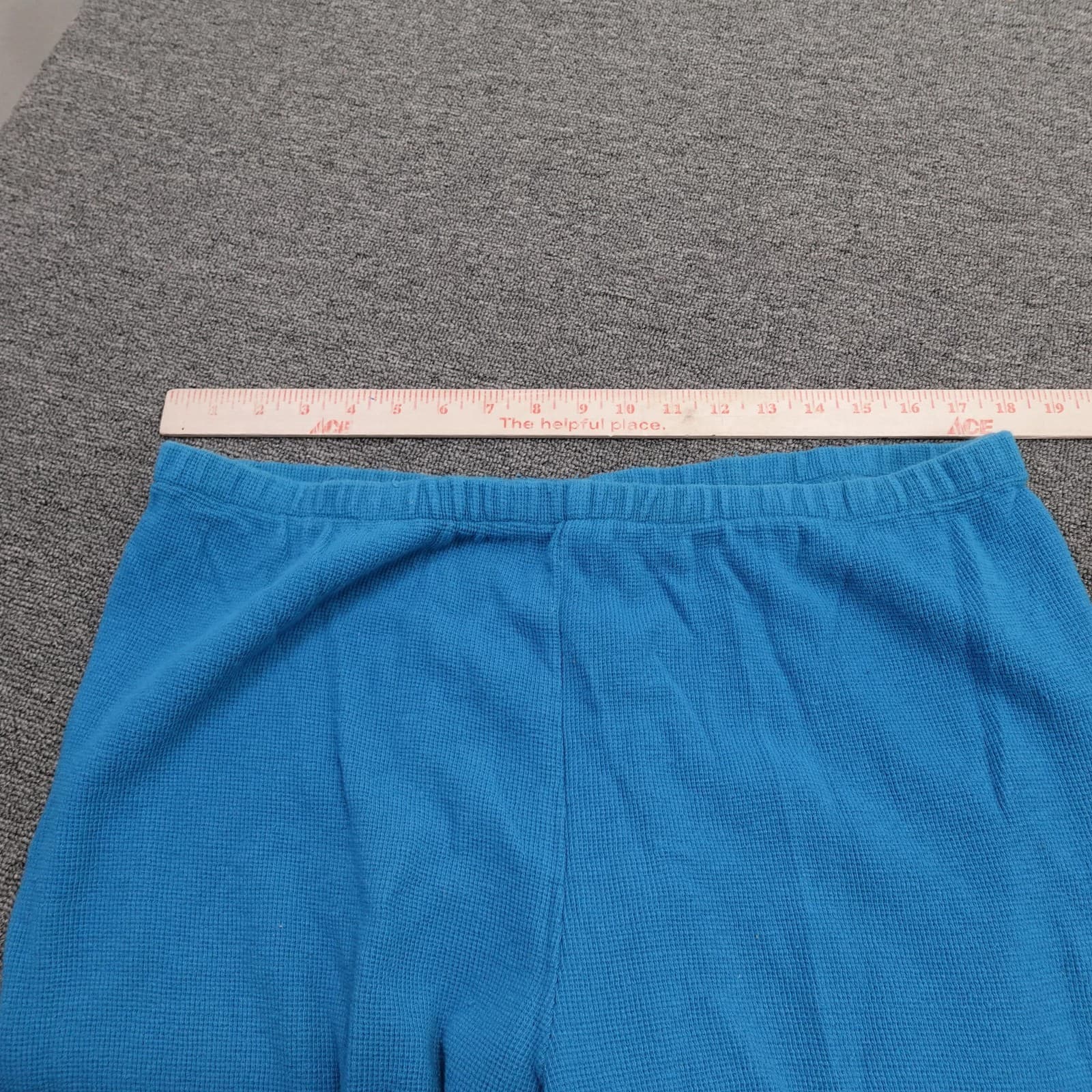 Vintage Johnny Was Lounge Pants Womens Large Blue Thermal Knit Cotton 90s - Thumbnail 7