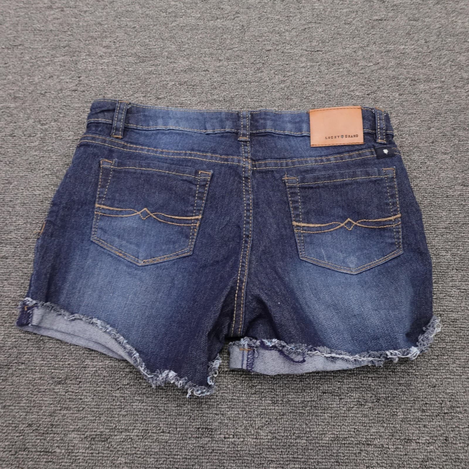 Lucky Brand Shorts Girls 14 Blue Denim Riley Short Cutoff Distressed 3 Inseam - Thumbnail 5
