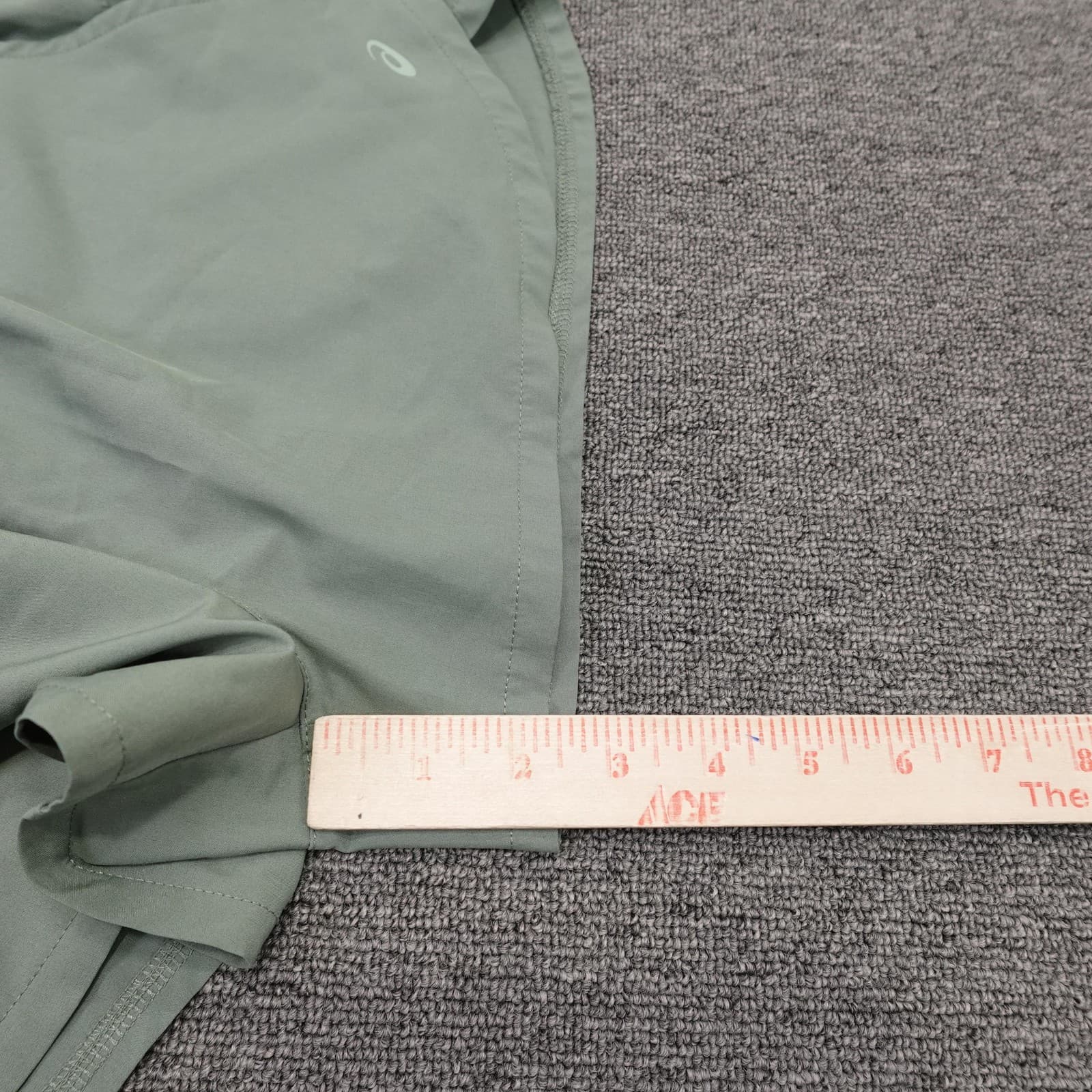 ASICS Shorts Womens Small Green Lined 4.5 In Inseam Running Drawstring Pockets - Thumbnail 6