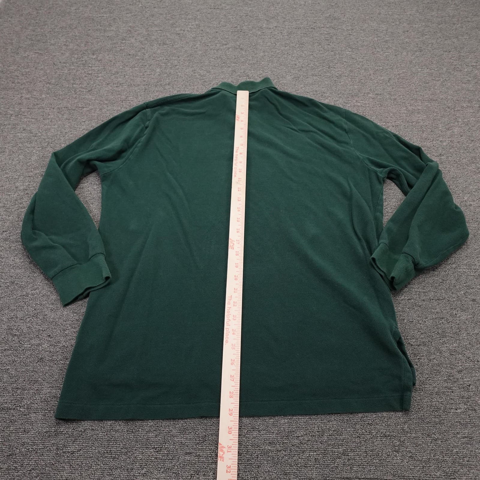 Polo By Ralph Lauren Polo Shirt Mens XL Green Cotton Long Sleeve Knit Pique - Thumbnail 6