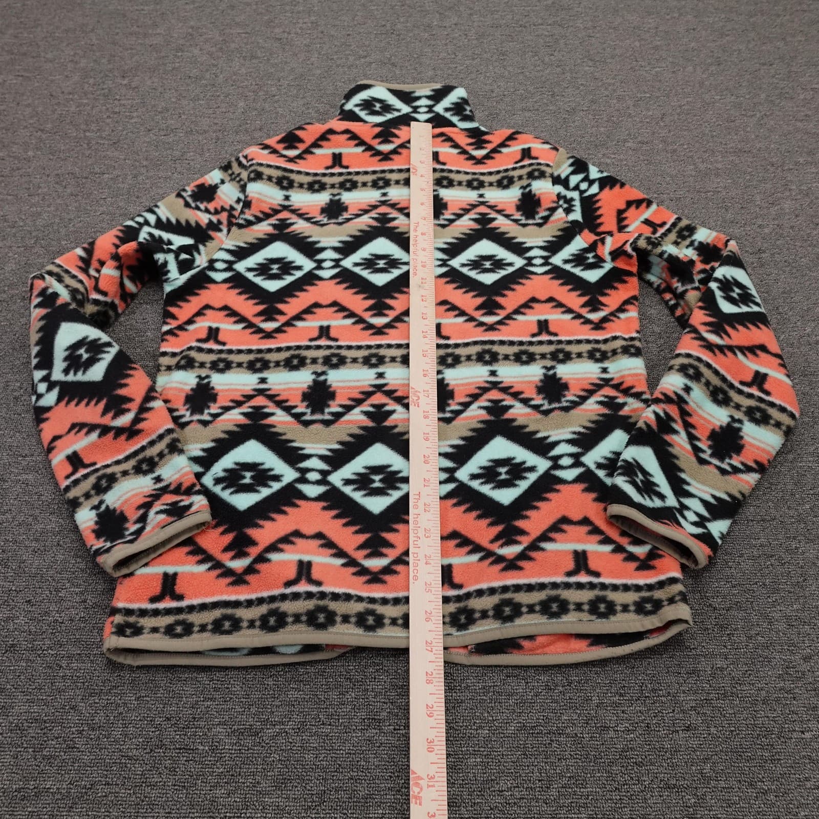 WeSC Jacket Mens Medium Moritz Aztec Fleece Full Zip Outdoor Hiking M414575T - Thumbnail 8