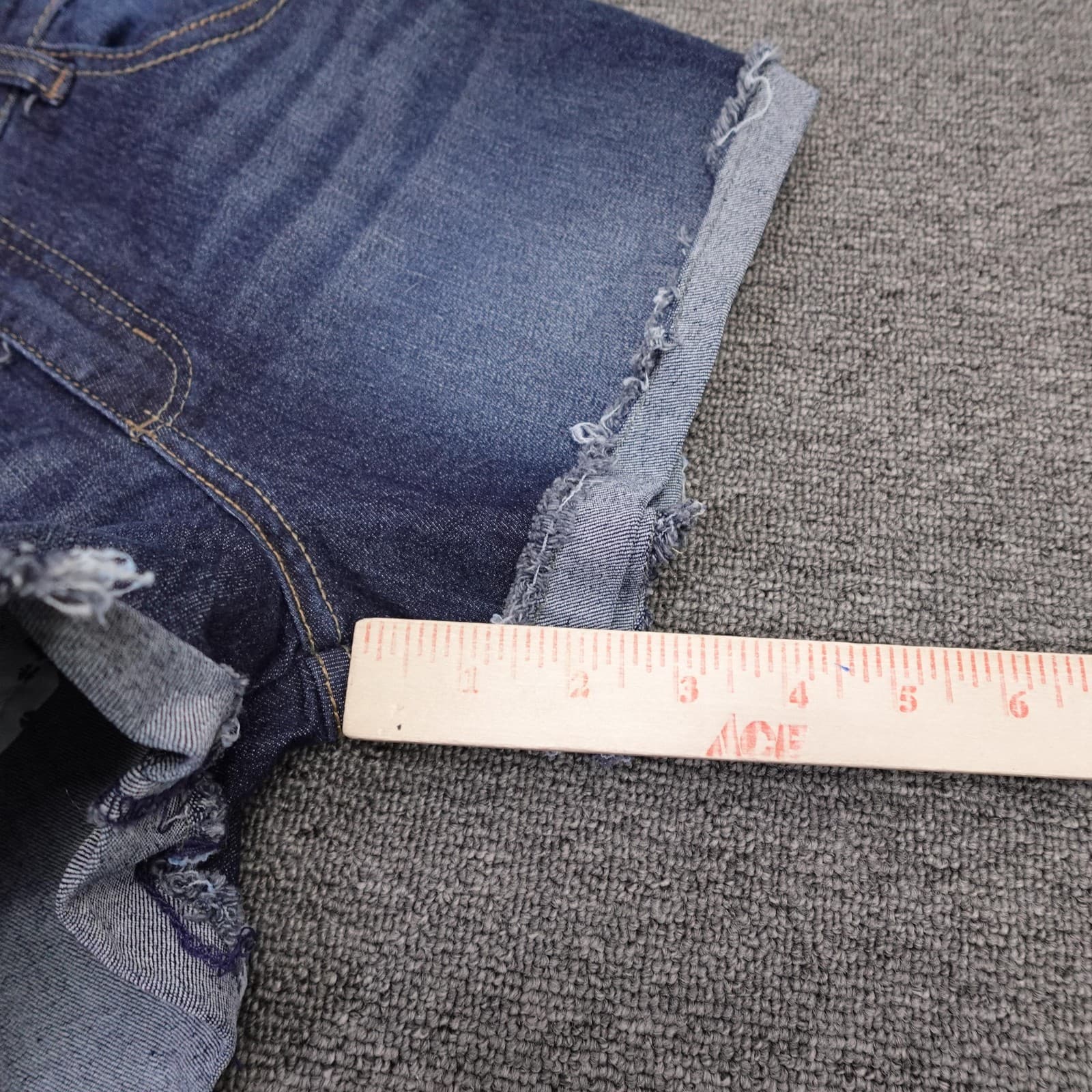 Lucky Brand Shorts Girls 14 Blue Denim Riley Short Cutoff Distressed 3 Inseam - Thumbnail 7