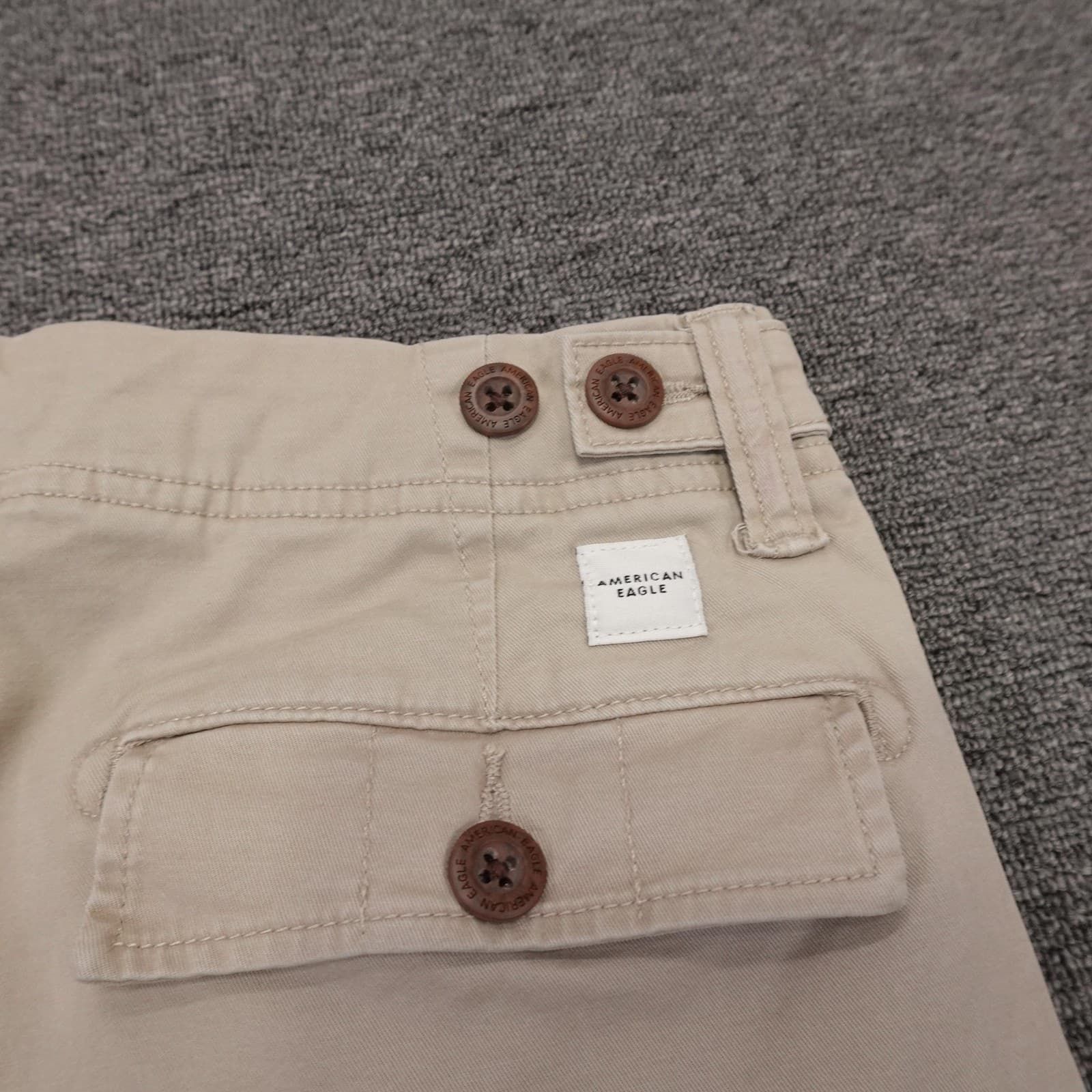 American Eagle Outfitters Cargo Shorts Mens 31 Beige Canvas Stretch 11 Inseam - Thumbnail 4