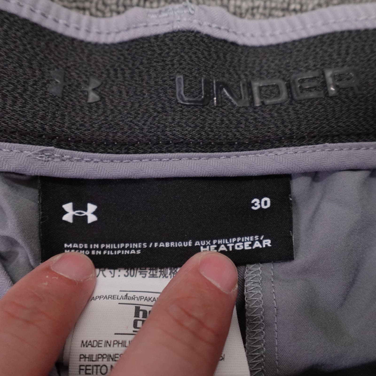 Under Armour Shorts Mens 30 Purple HeatGear Golf Stretch Quick Dry 11 Inseam - Thumbnail 3
