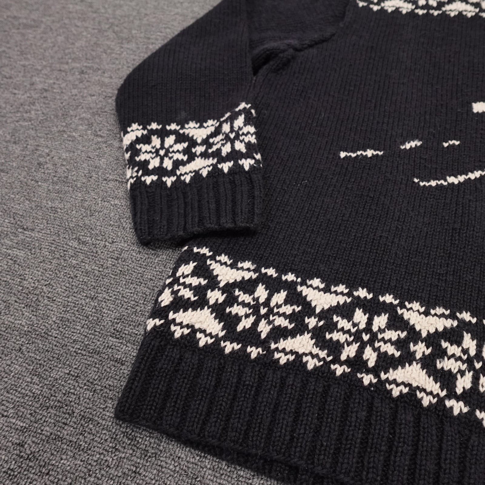 Vintage Lauren Ralph Lauren Sweater Large Downhill Ski Fair Isle Mock 90s - Thumbnail 4