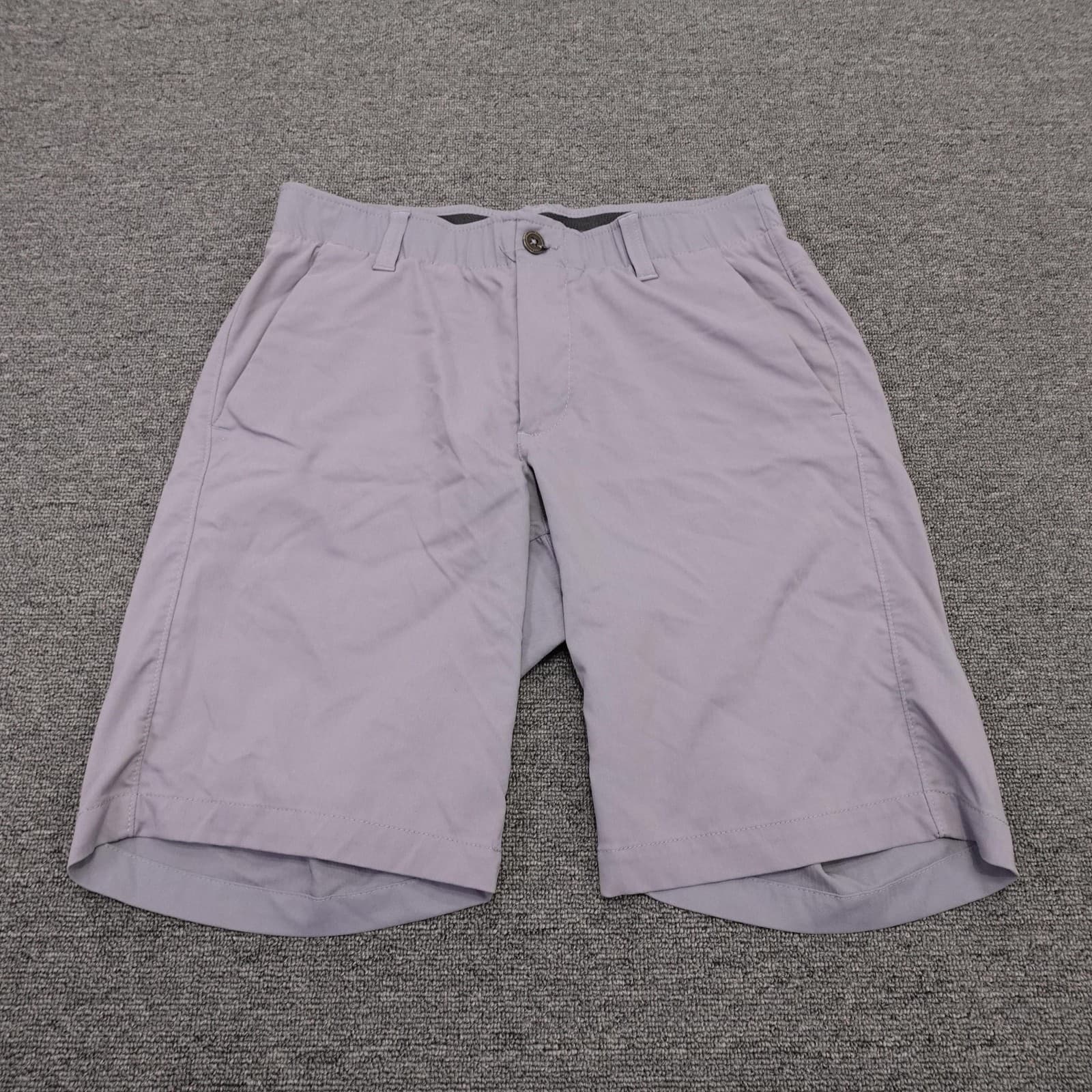 Under Armour Shorts Mens 30 Purple HeatGear Golf Stretch Quick Dry 11 Inseam