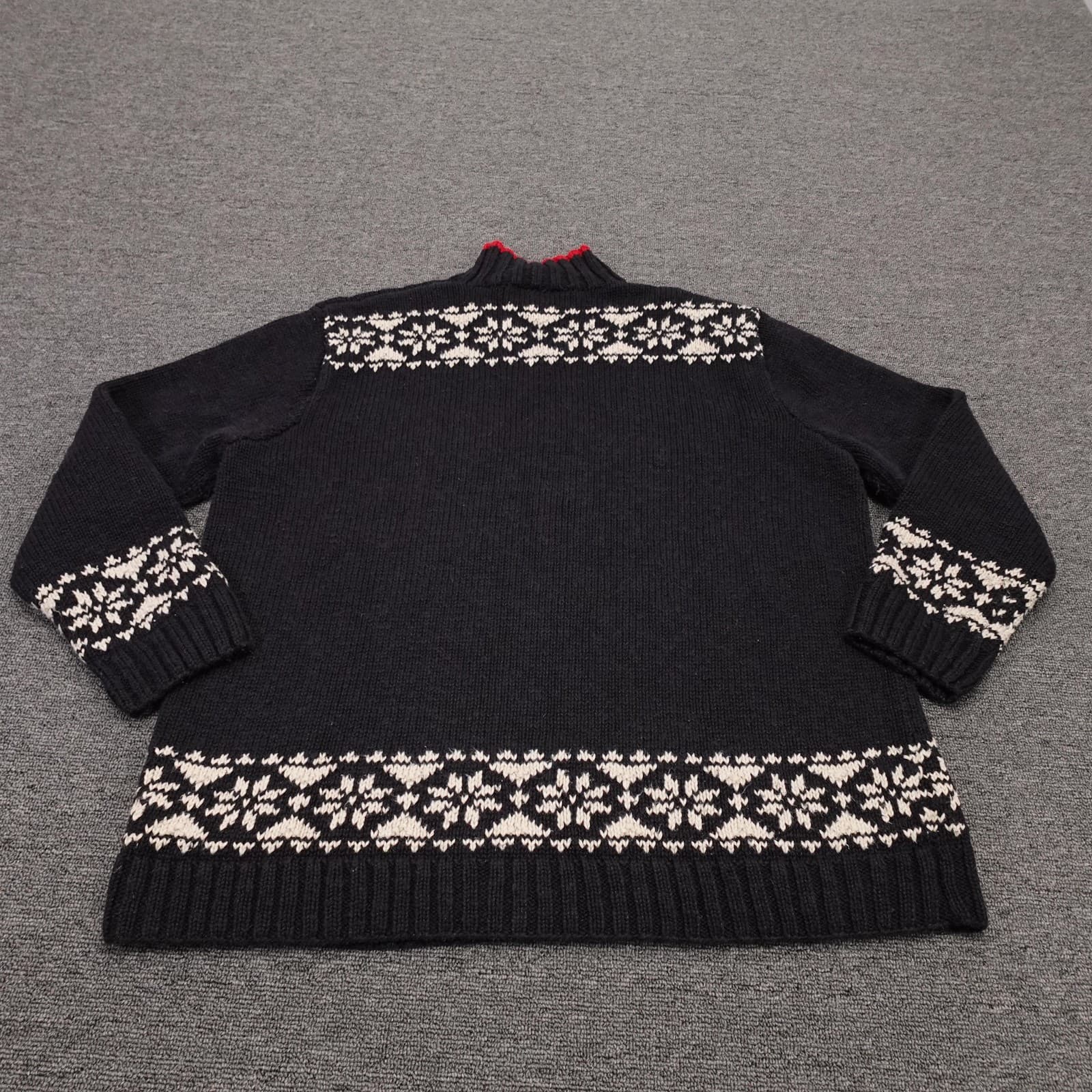 Vintage Lauren Ralph Lauren Sweater Large Downhill Ski Fair Isle Mock 90s - Thumbnail 10