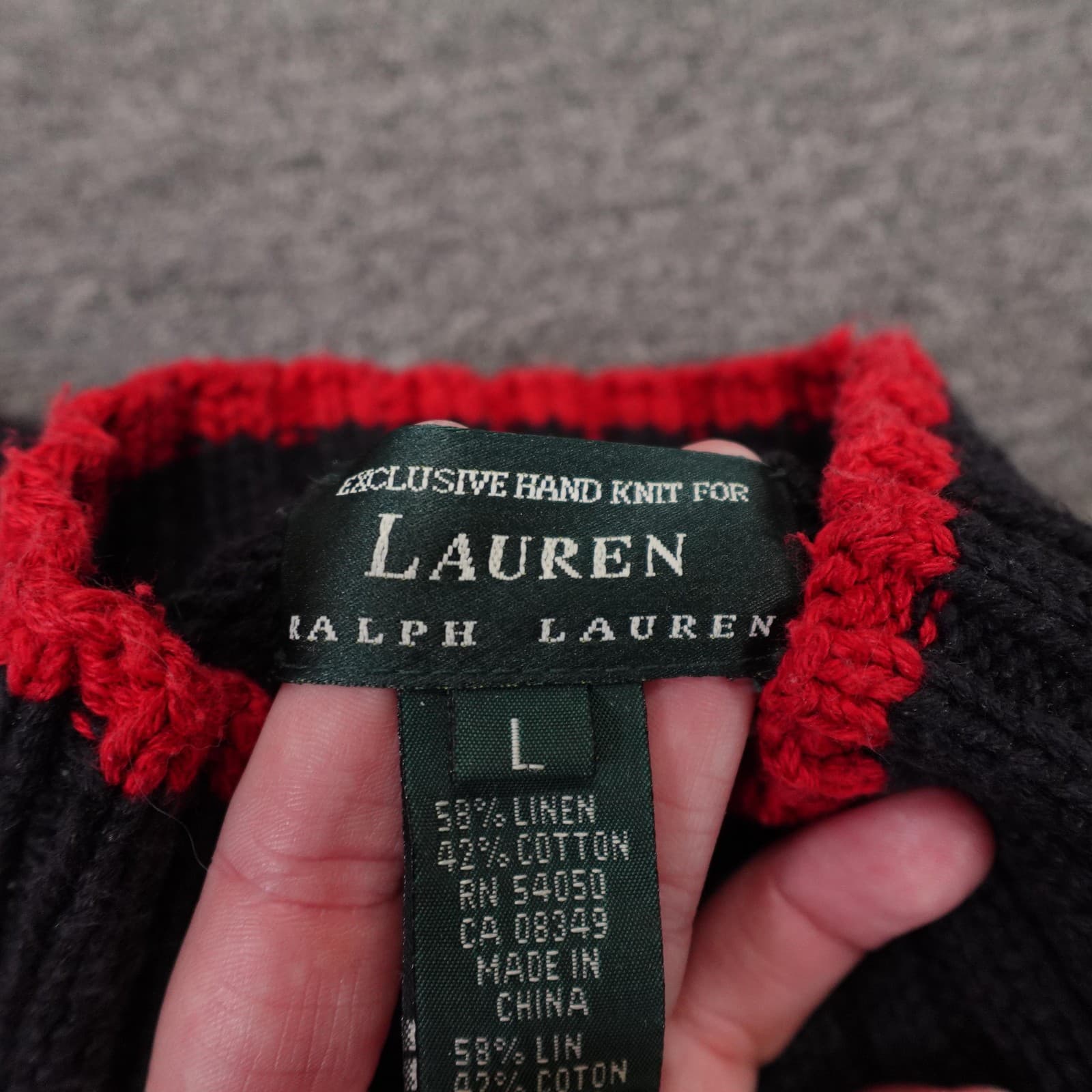 Vintage Lauren Ralph Lauren Sweater Large Downhill Ski Fair Isle Mock 90s - Thumbnail 6