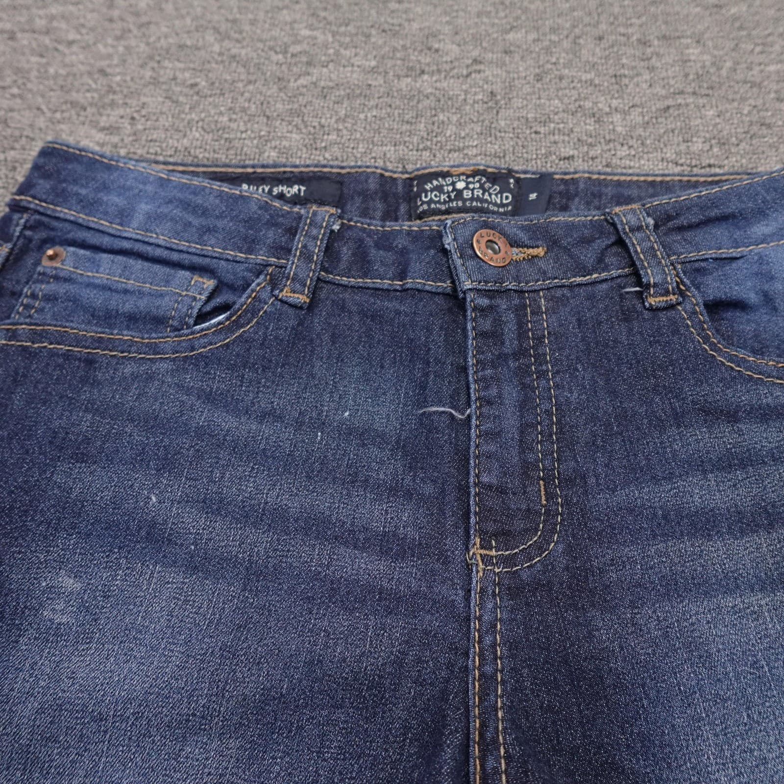 Lucky Brand Shorts Girls 14 Blue Denim Riley Short Cutoff Distressed 3 Inseam - Thumbnail 2