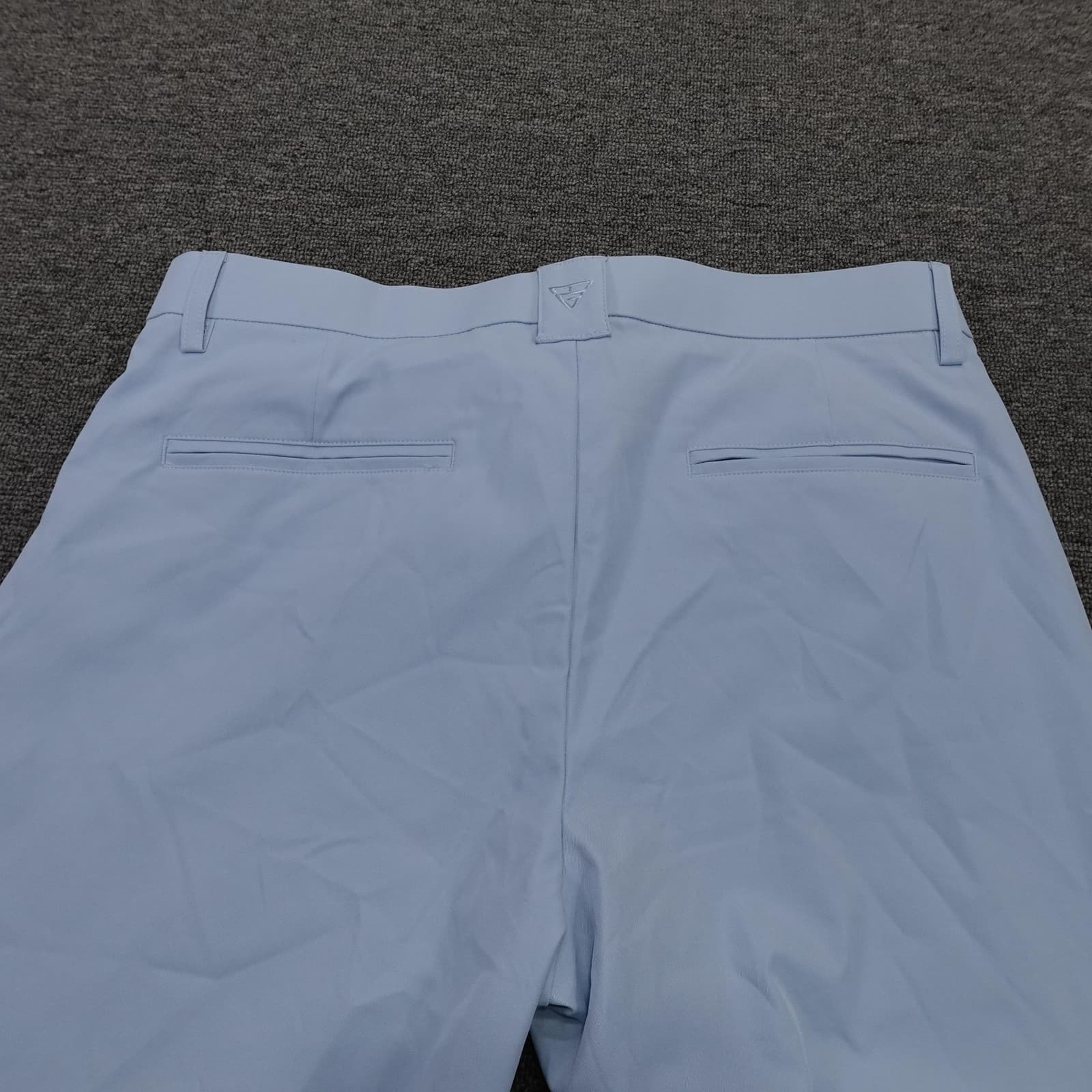 MAELREG Proflex Pants Mens 32x30 Light Blue Microfiber Chino Straight Leg Casual - Thumbnail 7