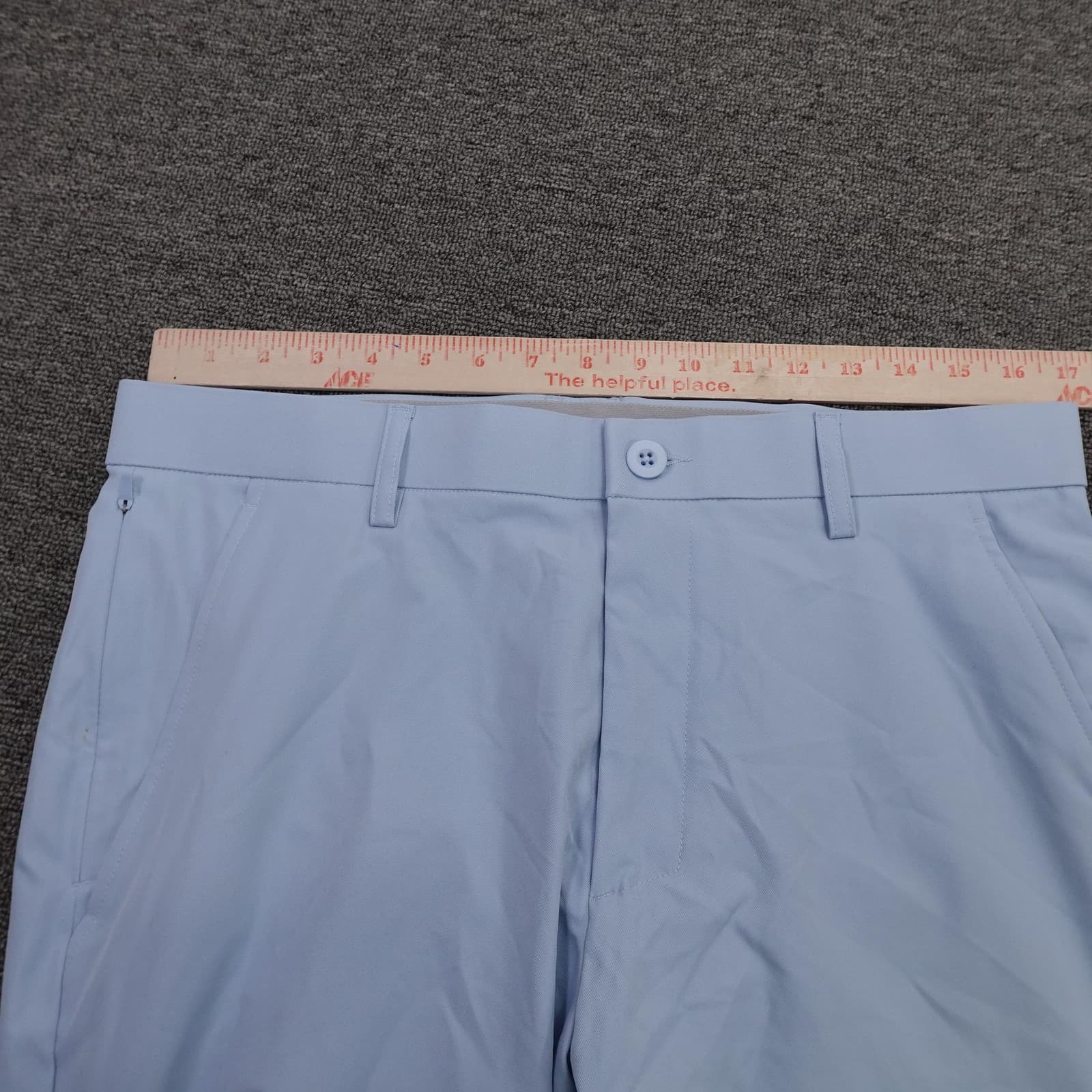 MAELREG Proflex Pants Mens 32x30 Light Blue Microfiber Chino Straight Leg Casual - Thumbnail 8