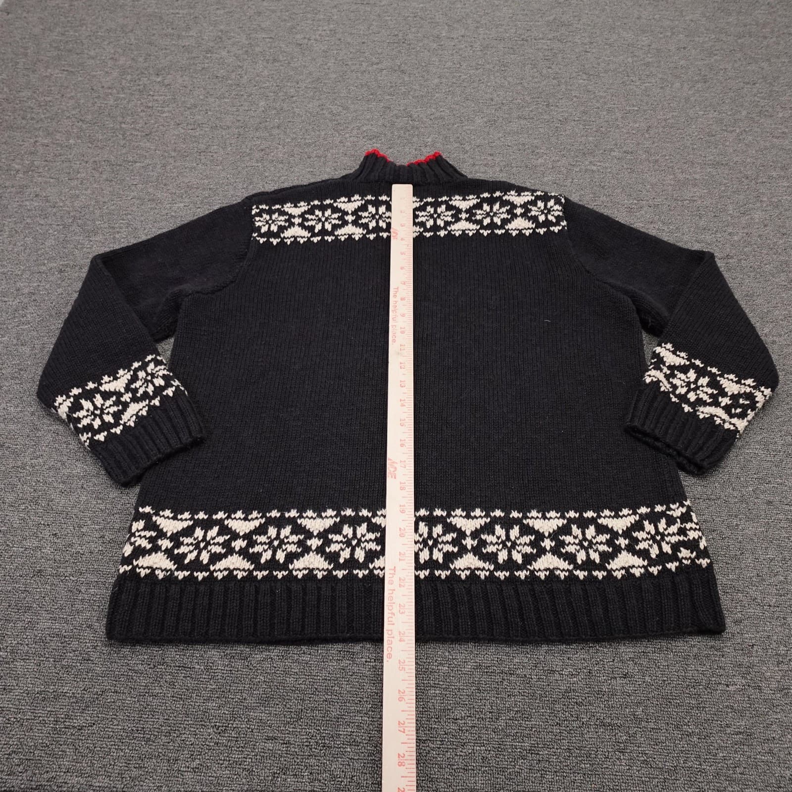 Vintage Lauren Ralph Lauren Sweater Large Downhill Ski Fair Isle Mock 90s - Thumbnail 9