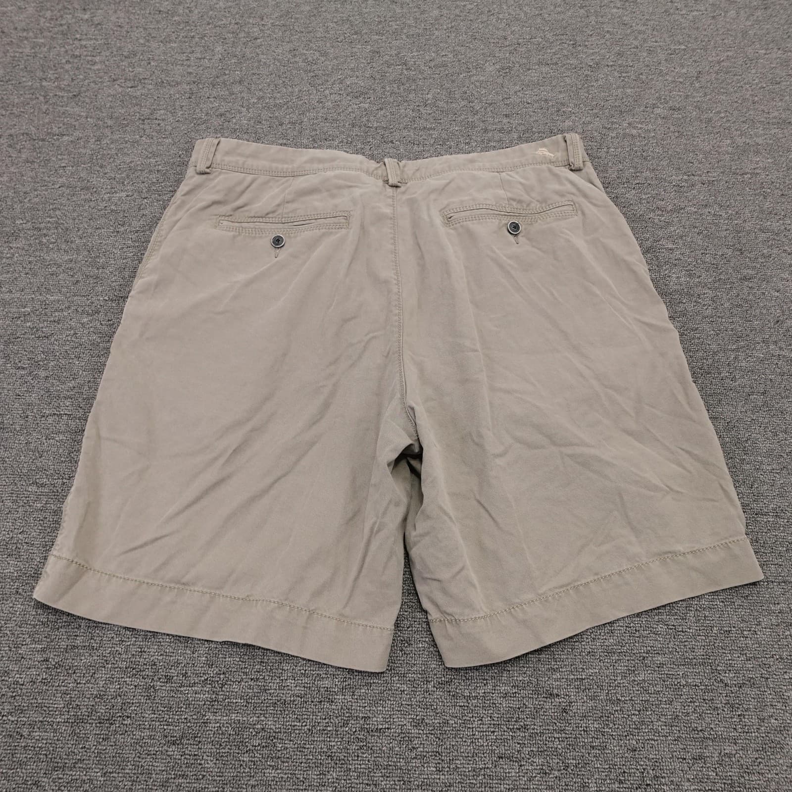 Tommy Bahama Shorts Mens 36 Beige Tencel Lyocell Chino Stretch 10 Inseam Casual - Thumbnail 3