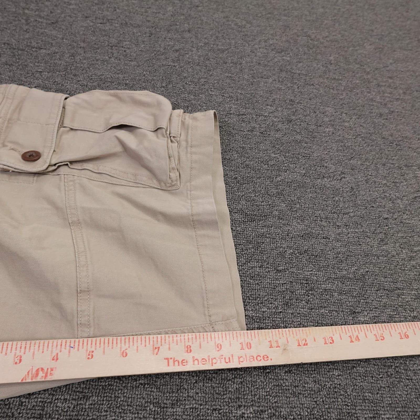 American Eagle Outfitters Cargo Shorts Mens 31 Beige Canvas Stretch 11 Inseam - Thumbnail 8