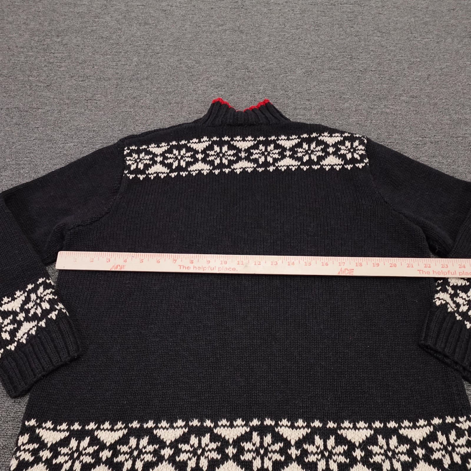 Vintage Lauren Ralph Lauren Sweater Large Downhill Ski Fair Isle Mock 90s - Thumbnail 8