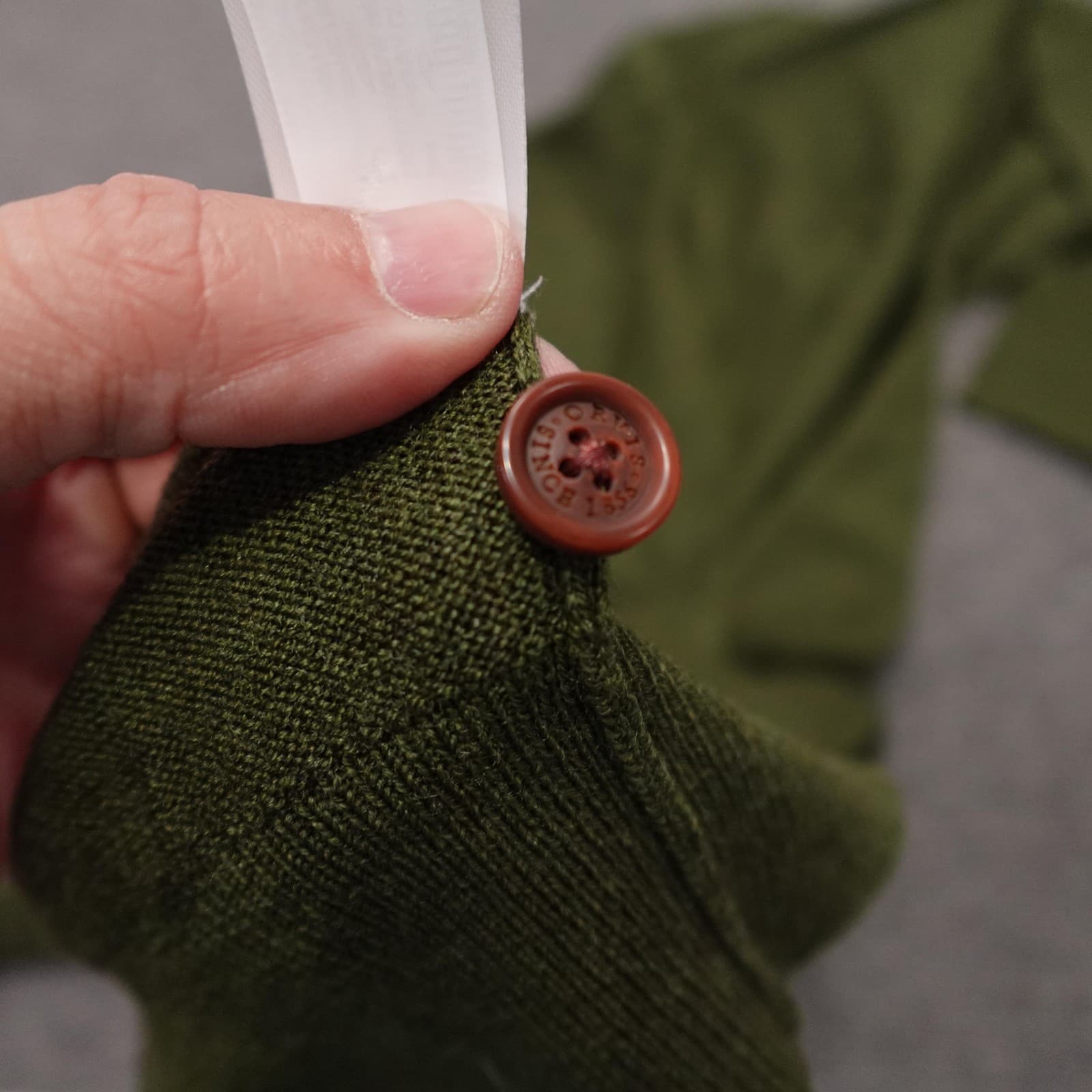 Orvis Sweater Mens XL Green Wool Knit Polo Collar Long Sleeve Pullover Casual - Thumbnail 8