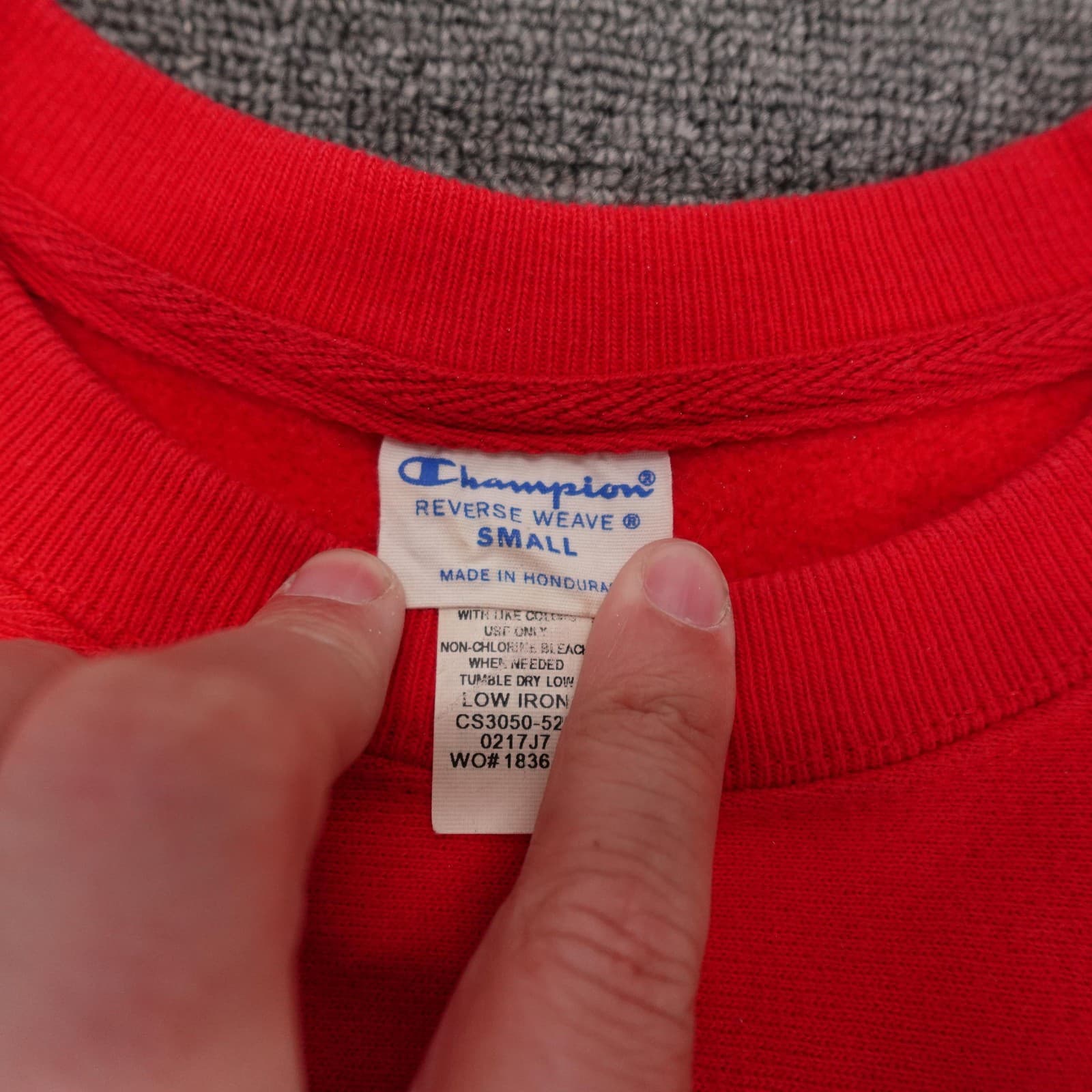 Vintage Champion Reverse Weave Sweatshirt Mens Small Red Maryland Fleece College - Thumbnail 3