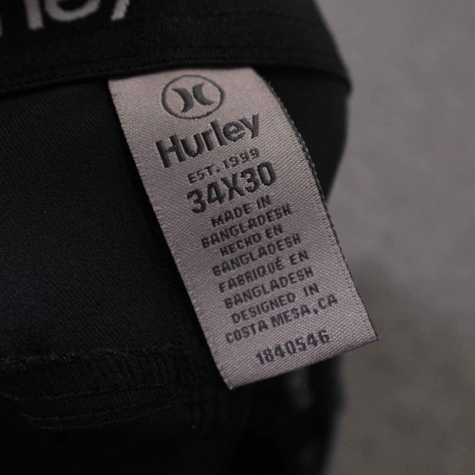 Hurley Pants Mens 34x30 Black Stretch Chino Straight Leg Casual Performance - Thumbnail 6
