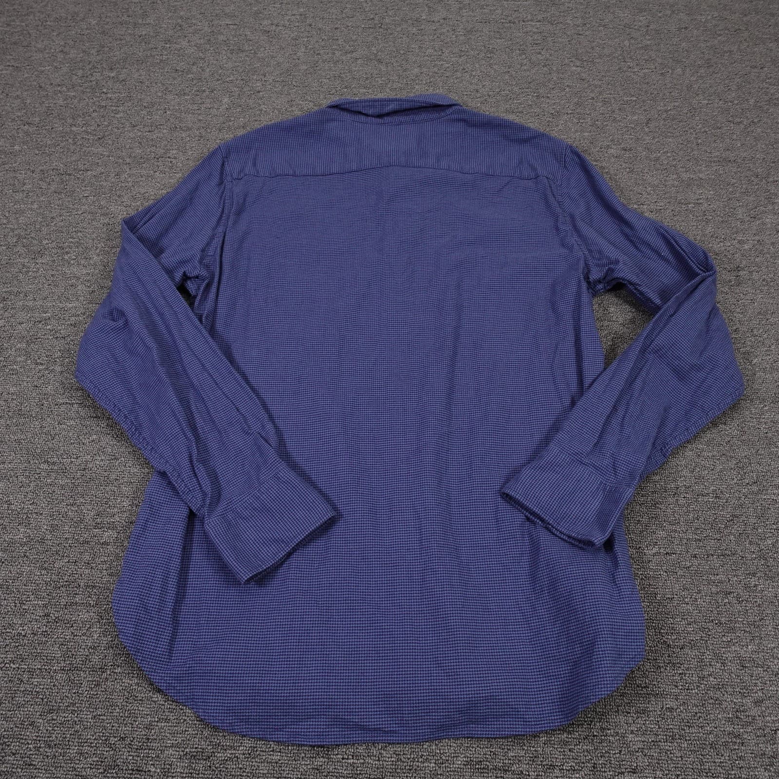 Bonobos Shirt Mens Large Blue Check Long Sleeve Button Up Slim Fit Stretch Woven - Thumbnail 6