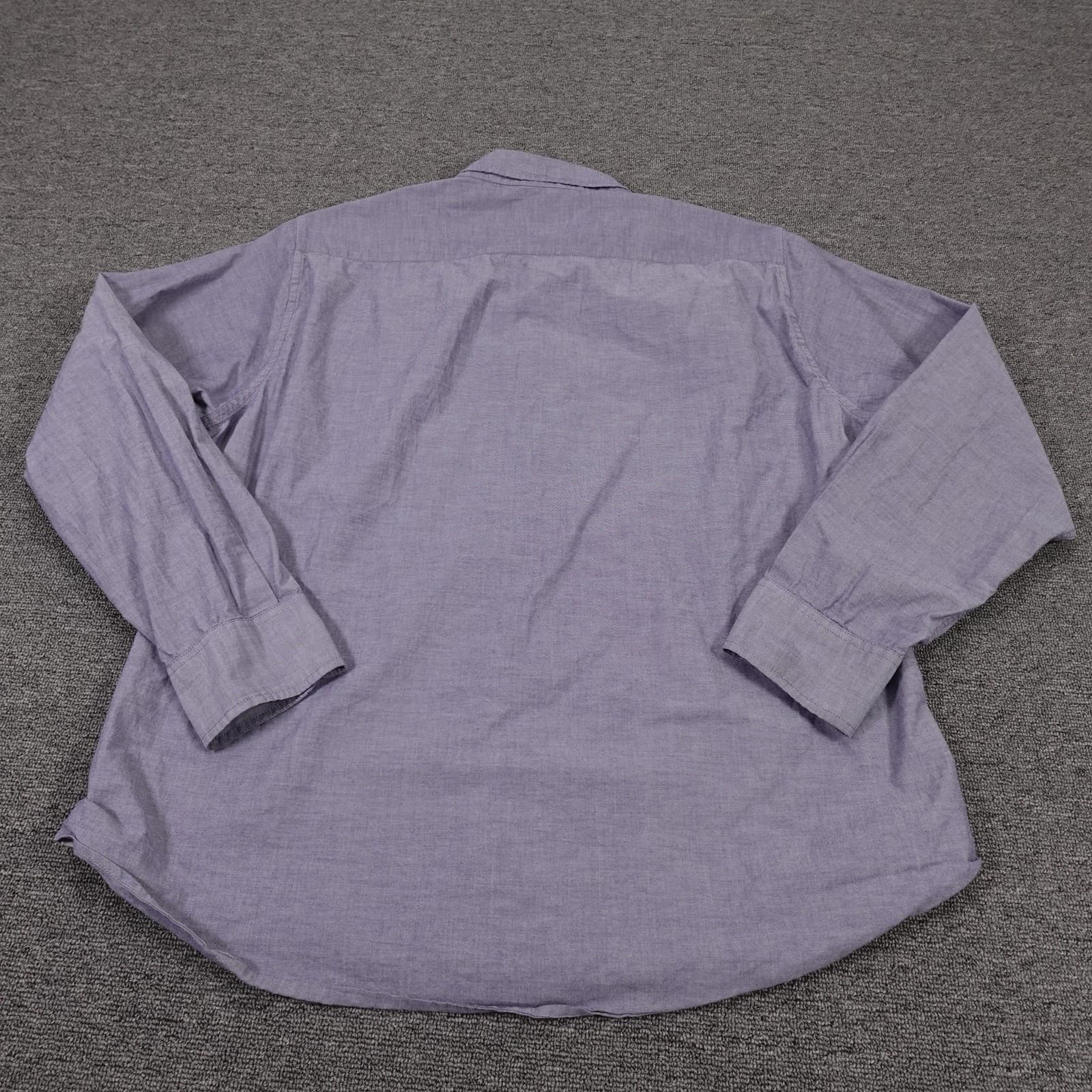 Bonobos Shirt Mens XL Purple Chambray Long Sleeve Button Down Slim Fit Stretch - Thumbnail 6