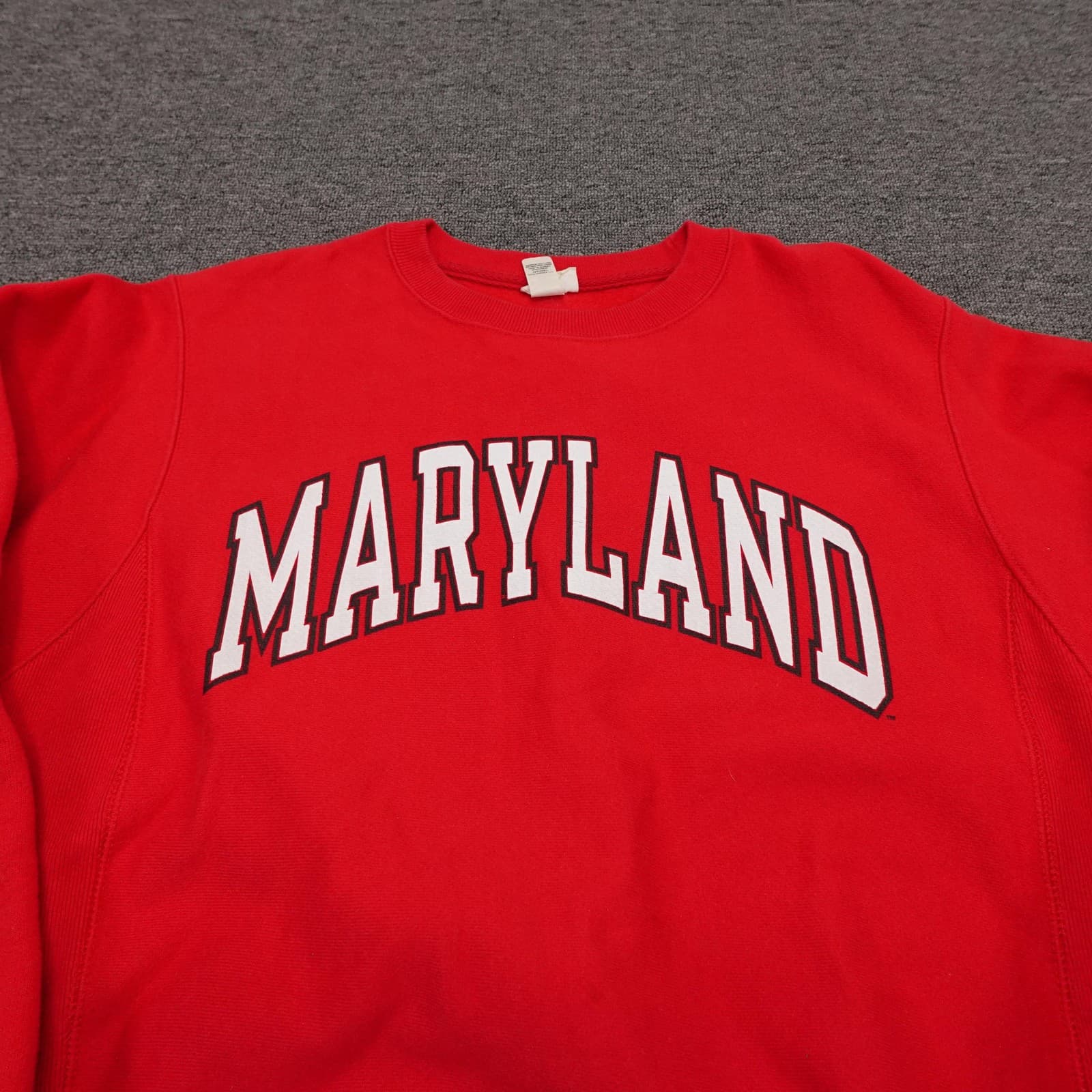 Vintage Champion Reverse Weave Sweatshirt Mens Small Red Maryland Fleece College - Thumbnail 2
