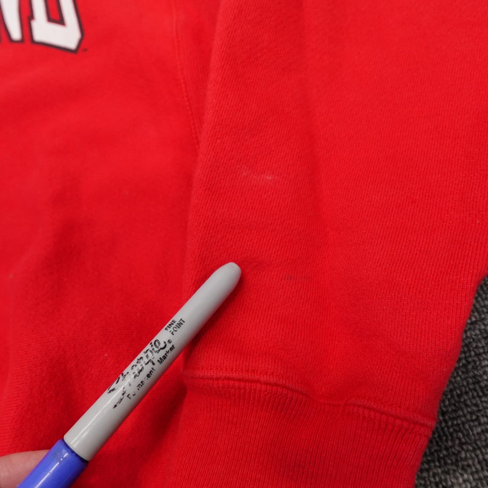 Vintage Champion Reverse Weave Sweatshirt Mens Small Red Maryland Fleece College - Thumbnail 5