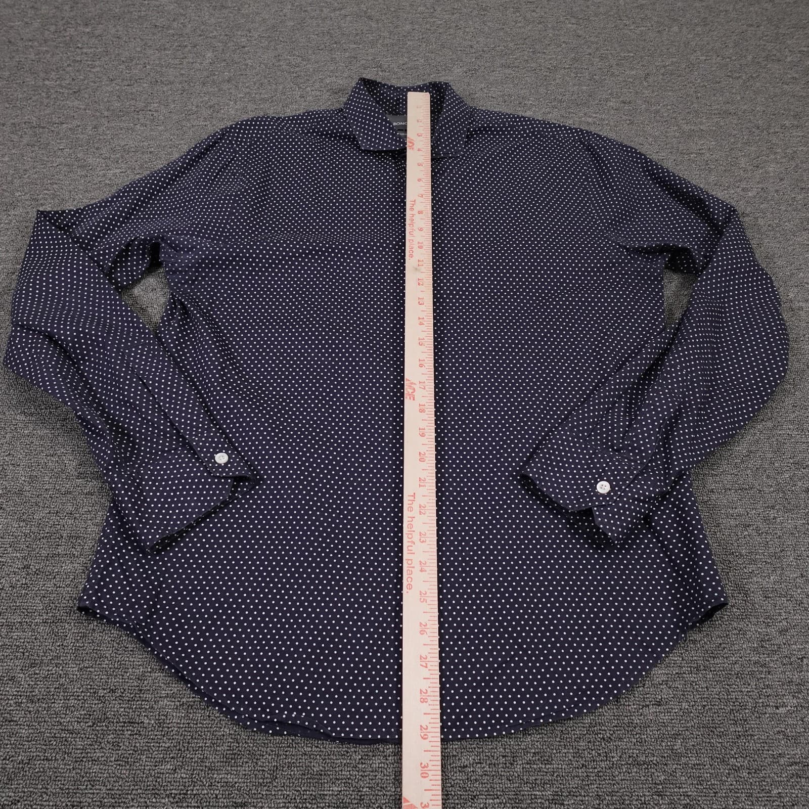 Bonobos Shirt Mens Medium Blue Polka Dot Long Sleeve Button Up Casual Cotton - Thumbnail 5
