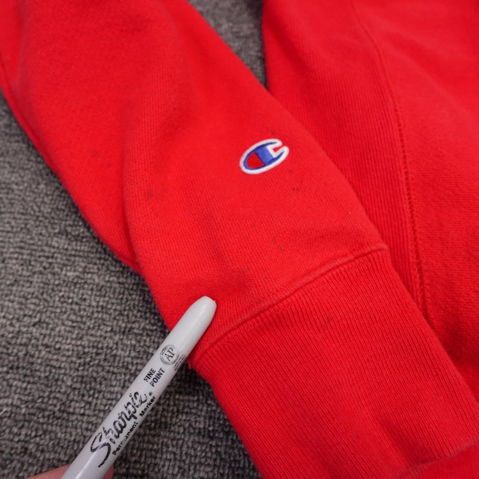 Vintage Champion Reverse Weave Sweatshirt Mens Small Red Maryland Fleece College - Thumbnail 9